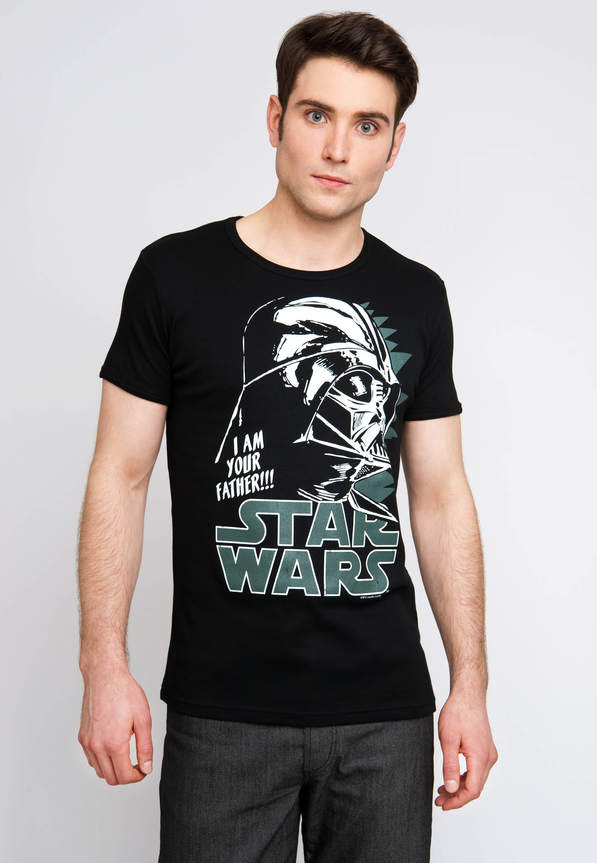 T-Shirt mit markantem Logoprint Darth Vader
