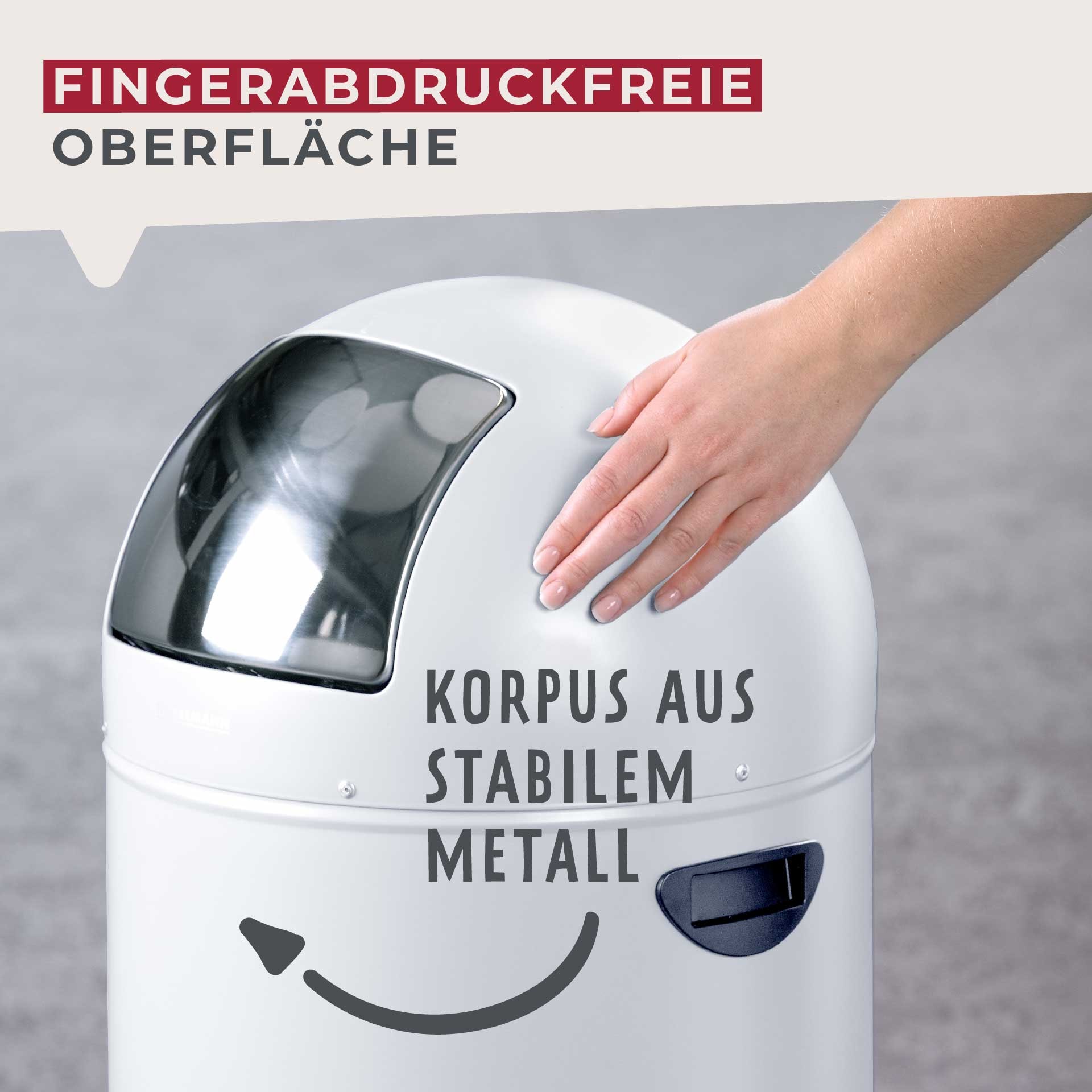 FACKELMANN Mülleimer »ROME, Pedal-Abfalleimer 33L« 1 Behälter Retro-Design, mit robustem Pedalmechanismus und Edelstahl-Inneneimer