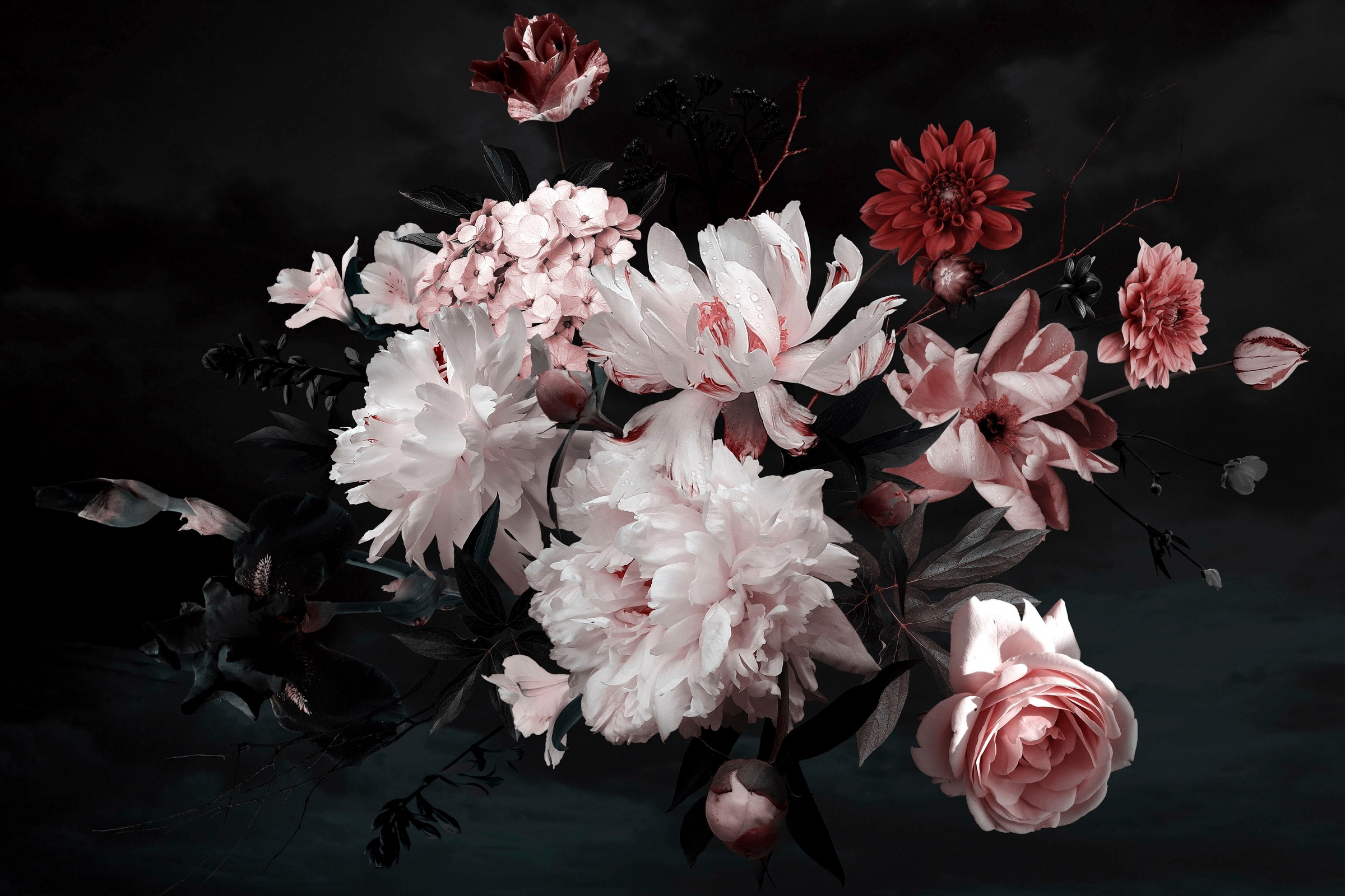A.S. Création Leinwandbild »Blunch Of Flowers«, Blumen, (1 St.), Romantische Blumen, Rosen Keilrahmen Bild
