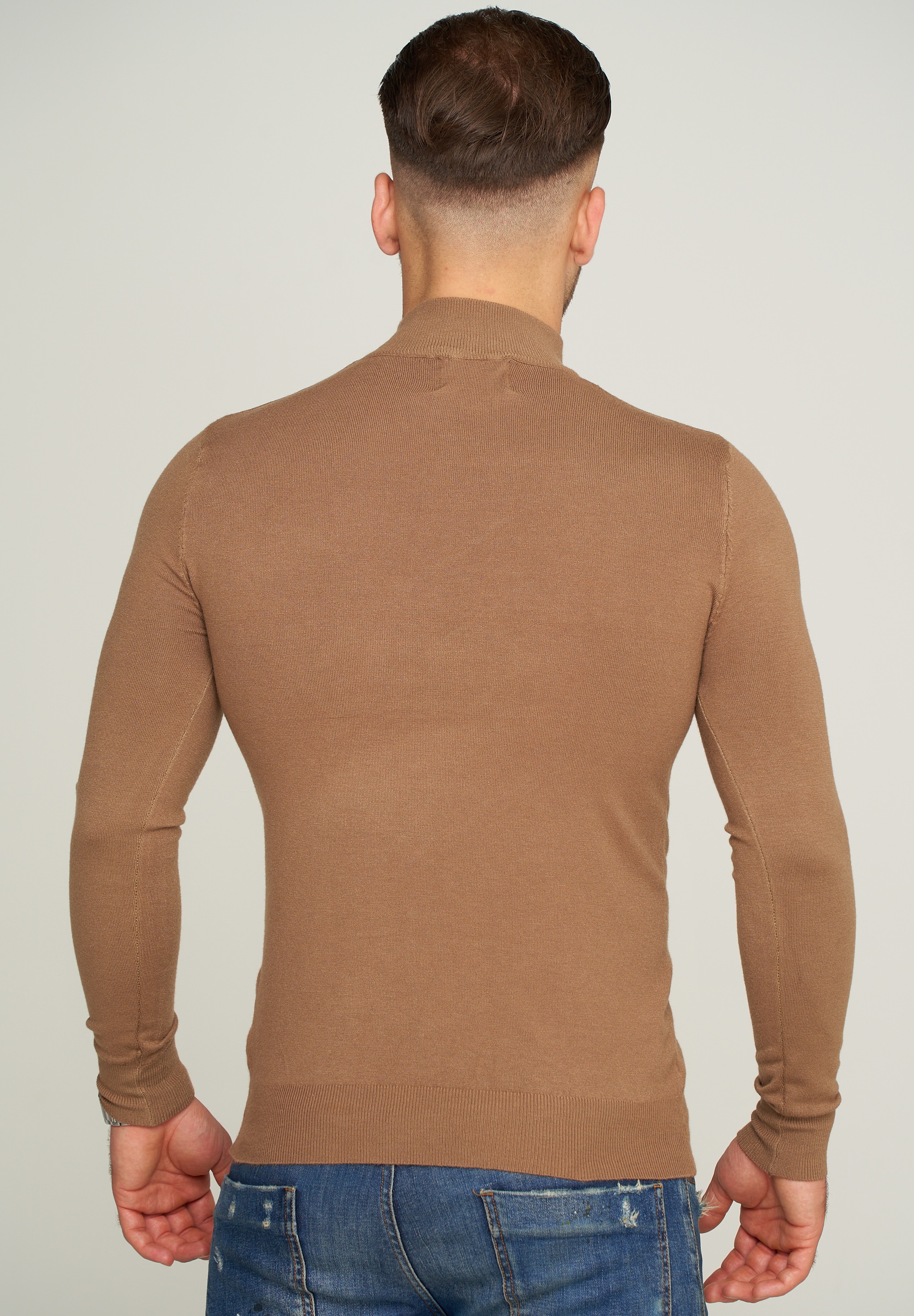 behype Strickpullover »MKBONI«, mit kurzem Stehkragen