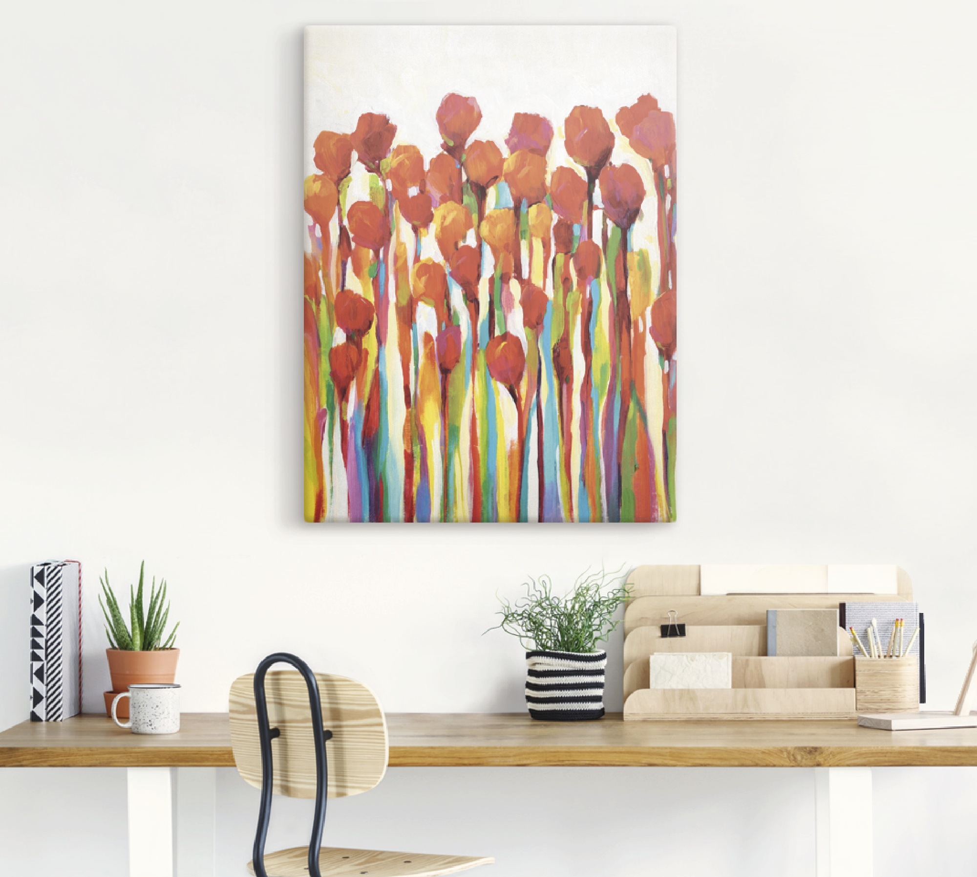 Artland Wandbild "Strotzen mit Farben I" Blumenwiese 1 Stk. tlg. als Leinwa günstig online kaufen