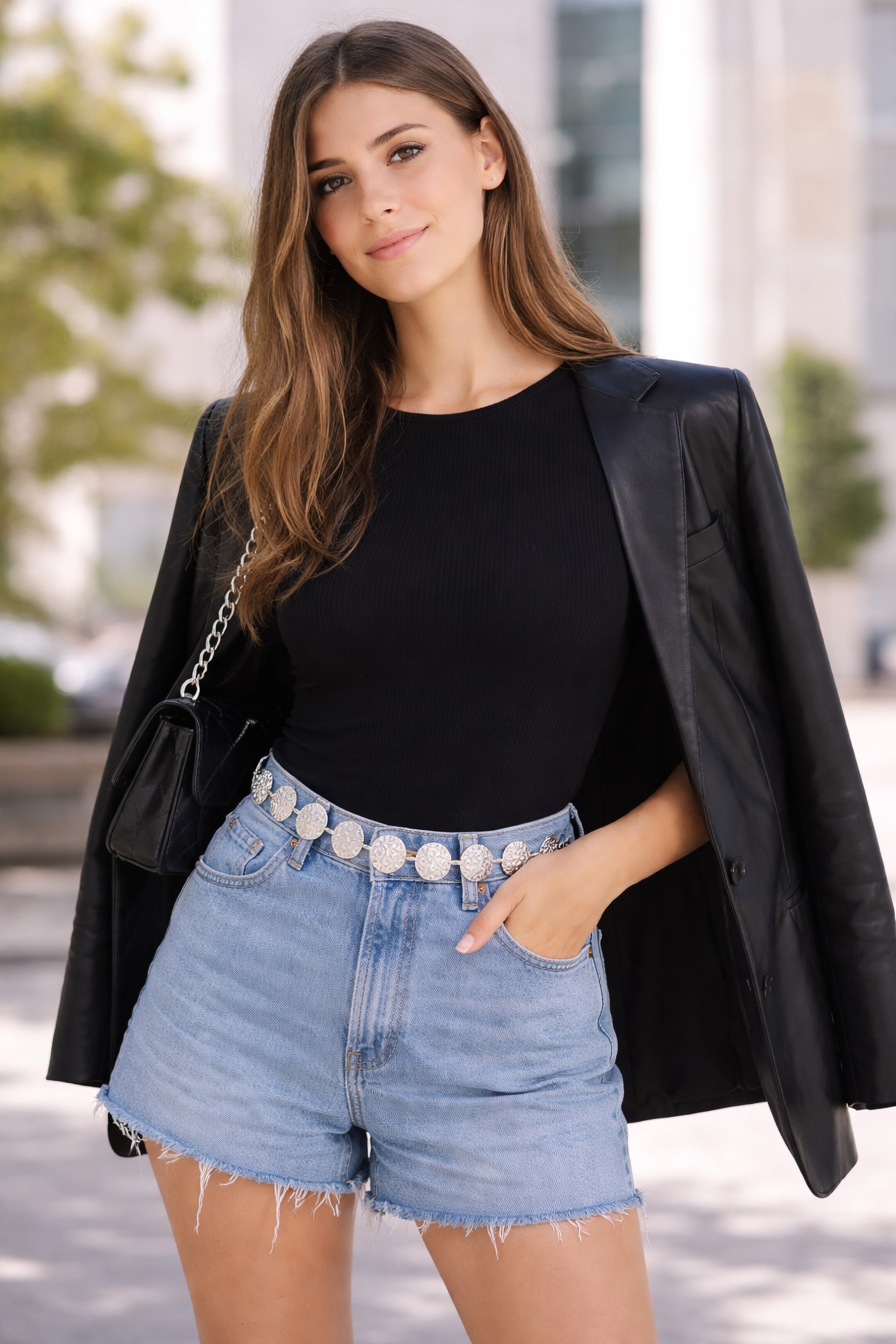 COLLEZIONE ALESSANDRO Kettengürtel »Kawai« mit runden gehämmerten Elementen