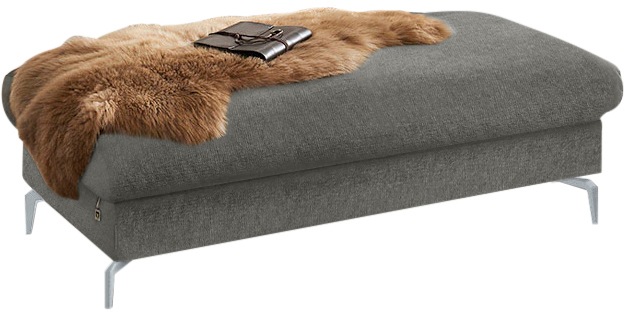 W.SCHILLIG Polsterhocker »piedroo, Designsofa mit tollem Sitzkomfort, bequem, L-Form«, Füße in Silber matt
