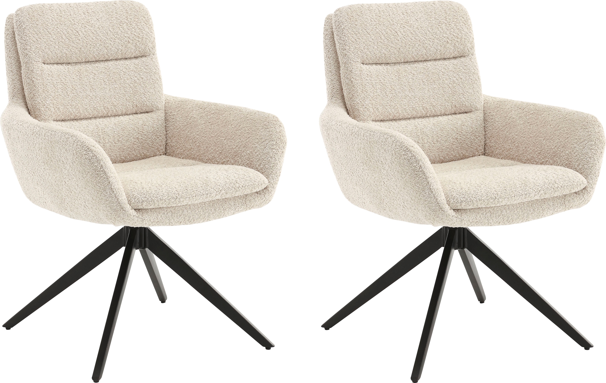 Home affaire Esszimmerstuhl "Taragona" (Set) 2 Stk. Boucle mit unterschiedl günstig online kaufen