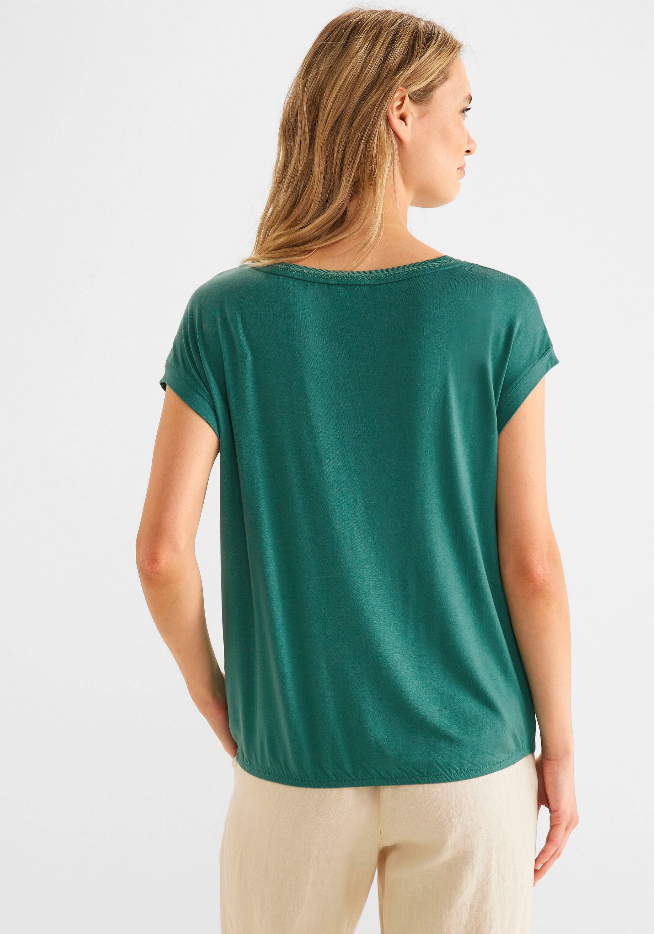 bestellen am | online mit Ausschnitt Shirttop, ONE BAUR STREET Strickkante