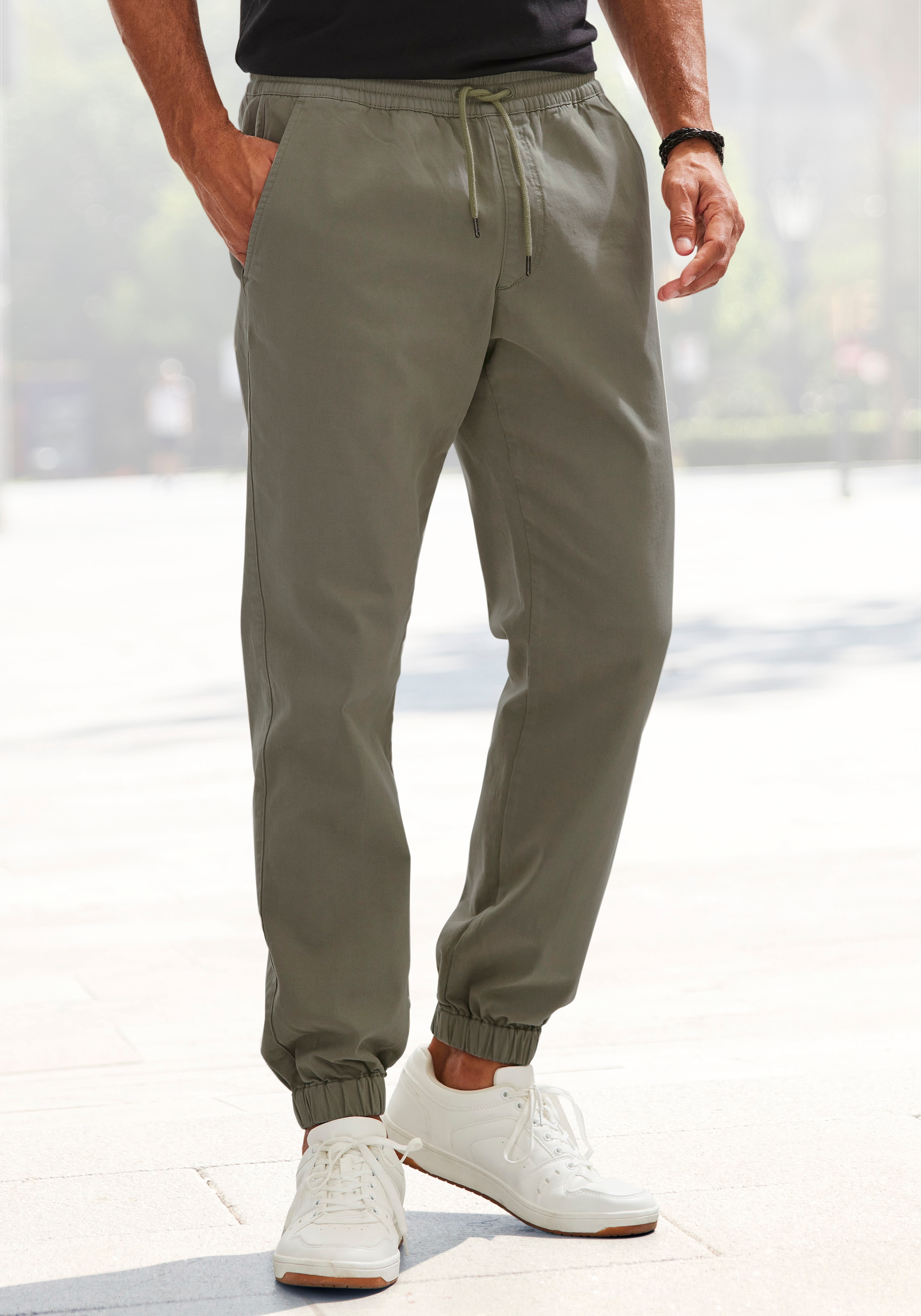 John Devin Jogger Pants "Jogg Pants", aus elastischer Baumwoll-Qualität