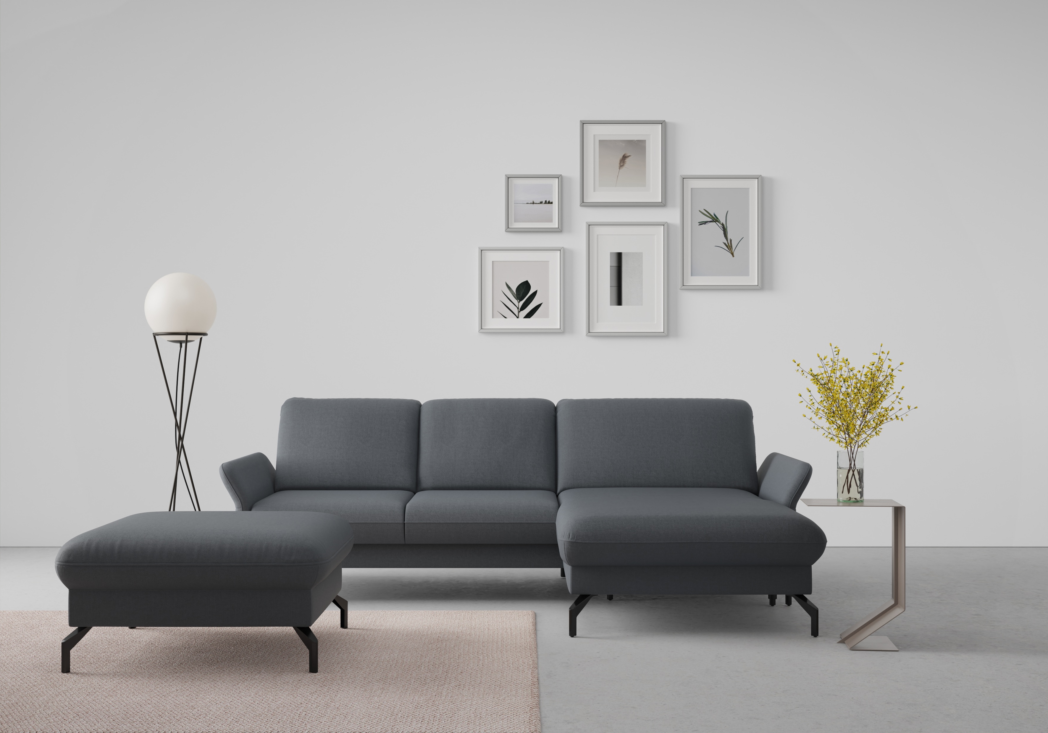 sit&more Ecksofa "Fashion L-Form" wahlweise mit Kopfteilverstellung und Vorziehsitz, motorisch