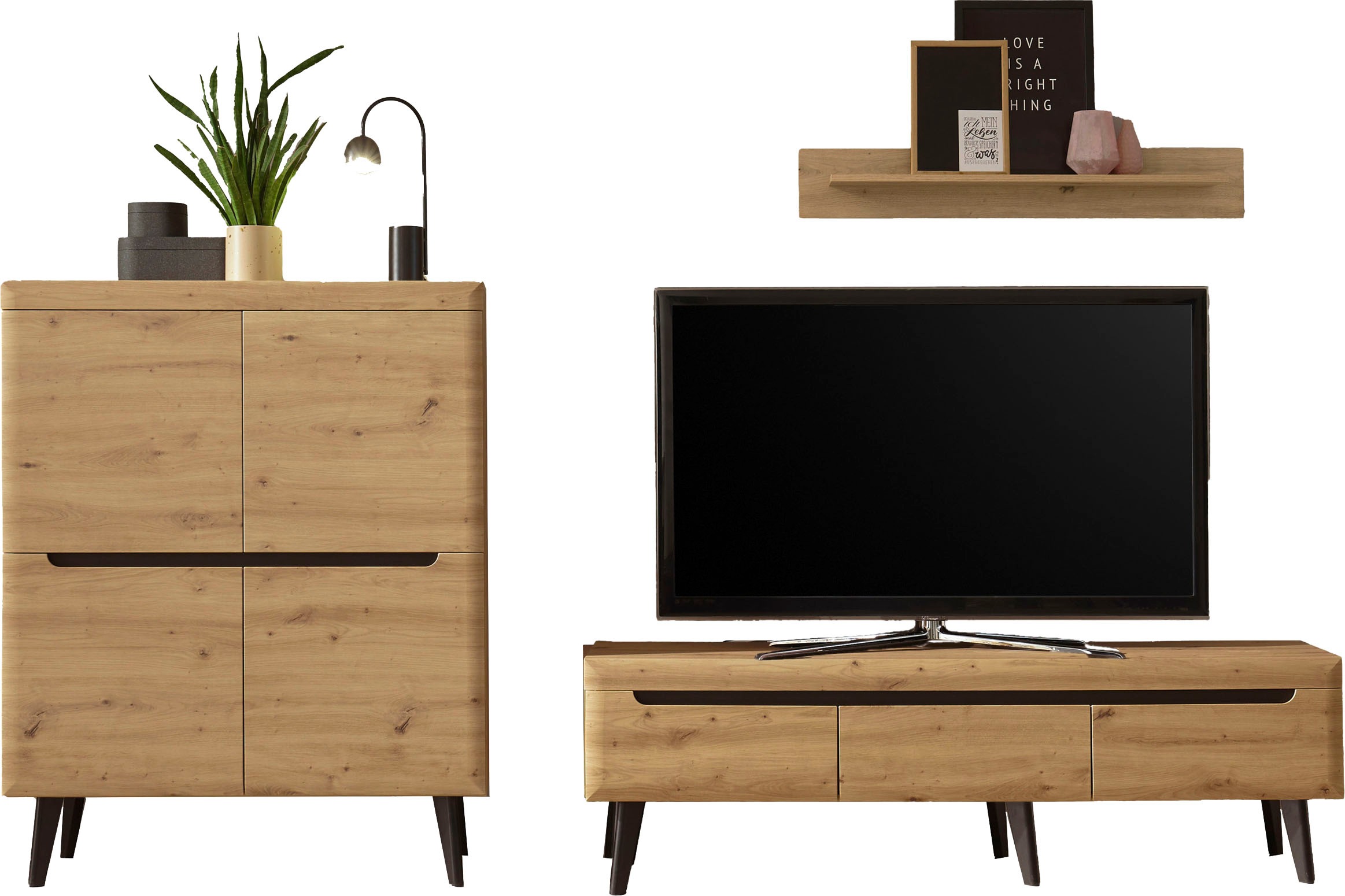Home affaire Wohnwand »Torge, Anbauwand, Schrankwand, Mediawand, Wohnzimmer-Set« 3 Stk. tlg.