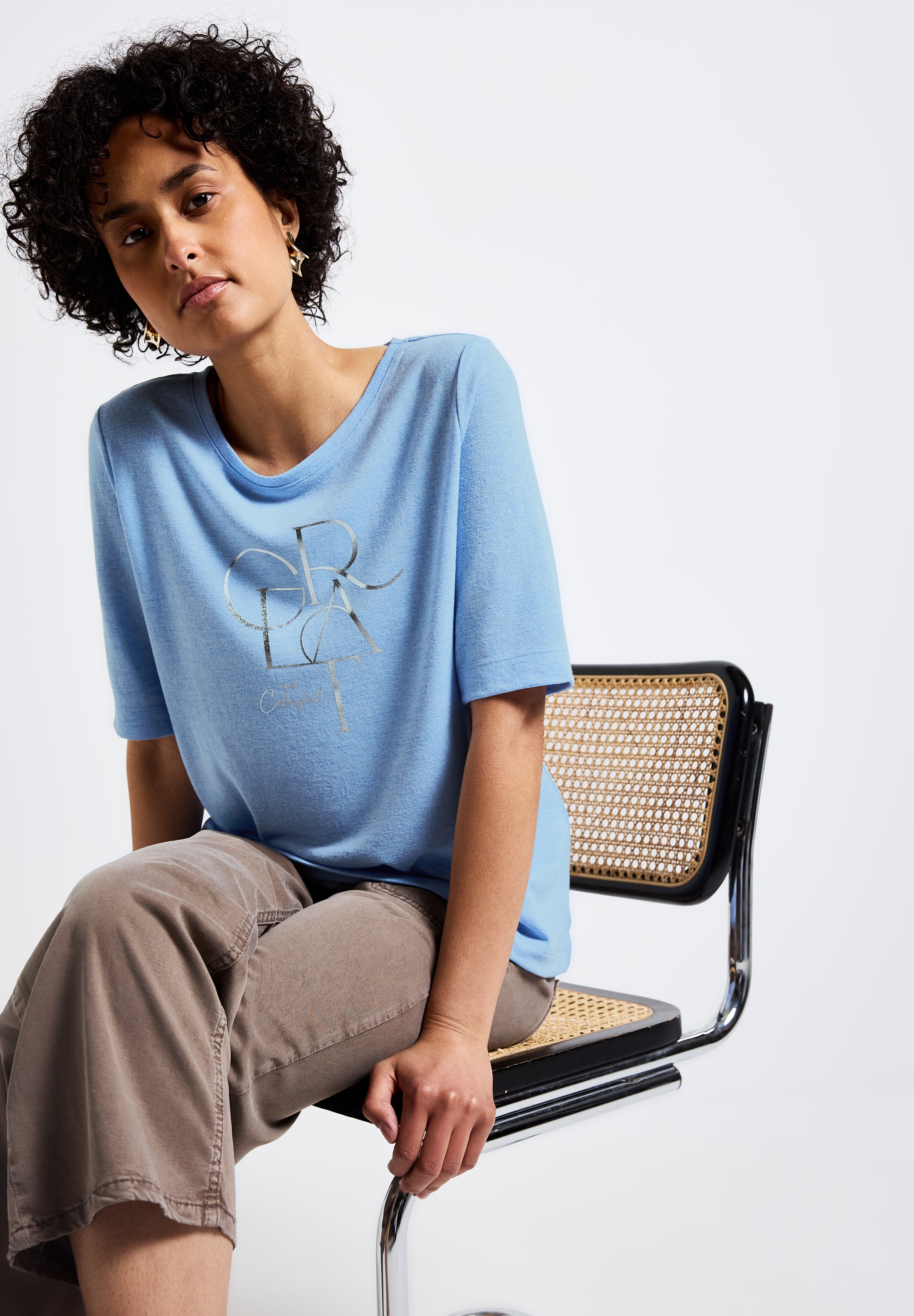 STREET ONE T-Shirt, mit Folien-Wording