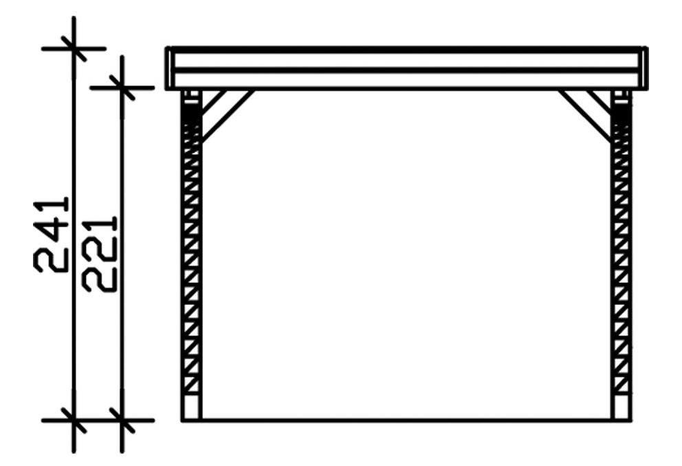 Skanholz Einzelcarport »Friesland 6«, 270 cm, braun