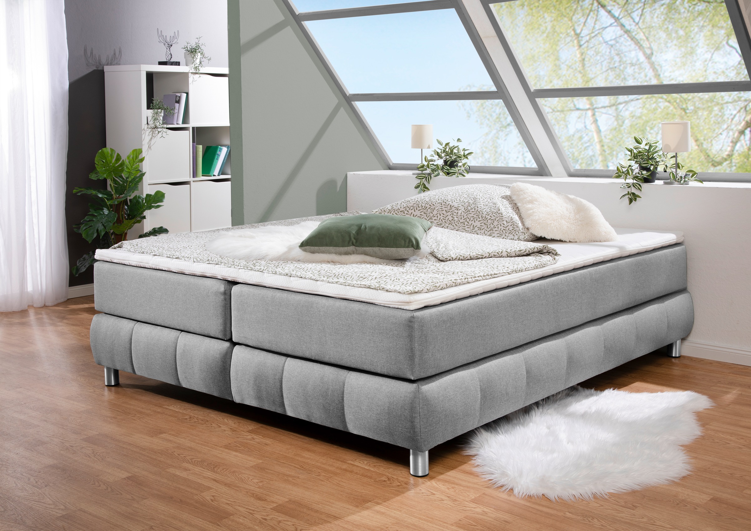 Home affaire Boxspringbett "Salo" Ohne Kopfteil, inkl. Topper, auch in Über günstig online kaufen