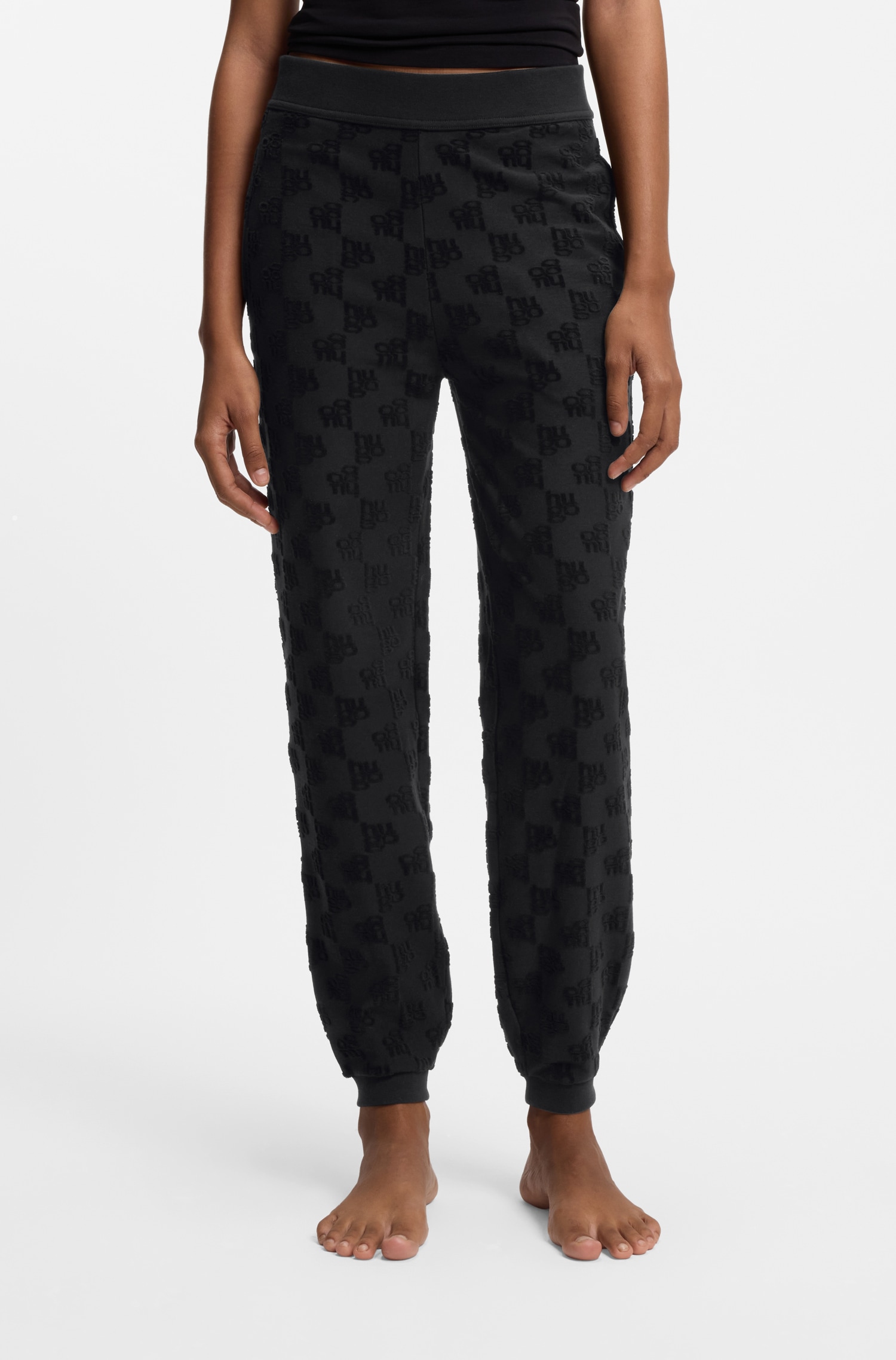 HUGO Underwear Jogginghose "TERRYMONOGRAM" aus Baumwoll-Mix mit Allover-Log günstig online kaufen