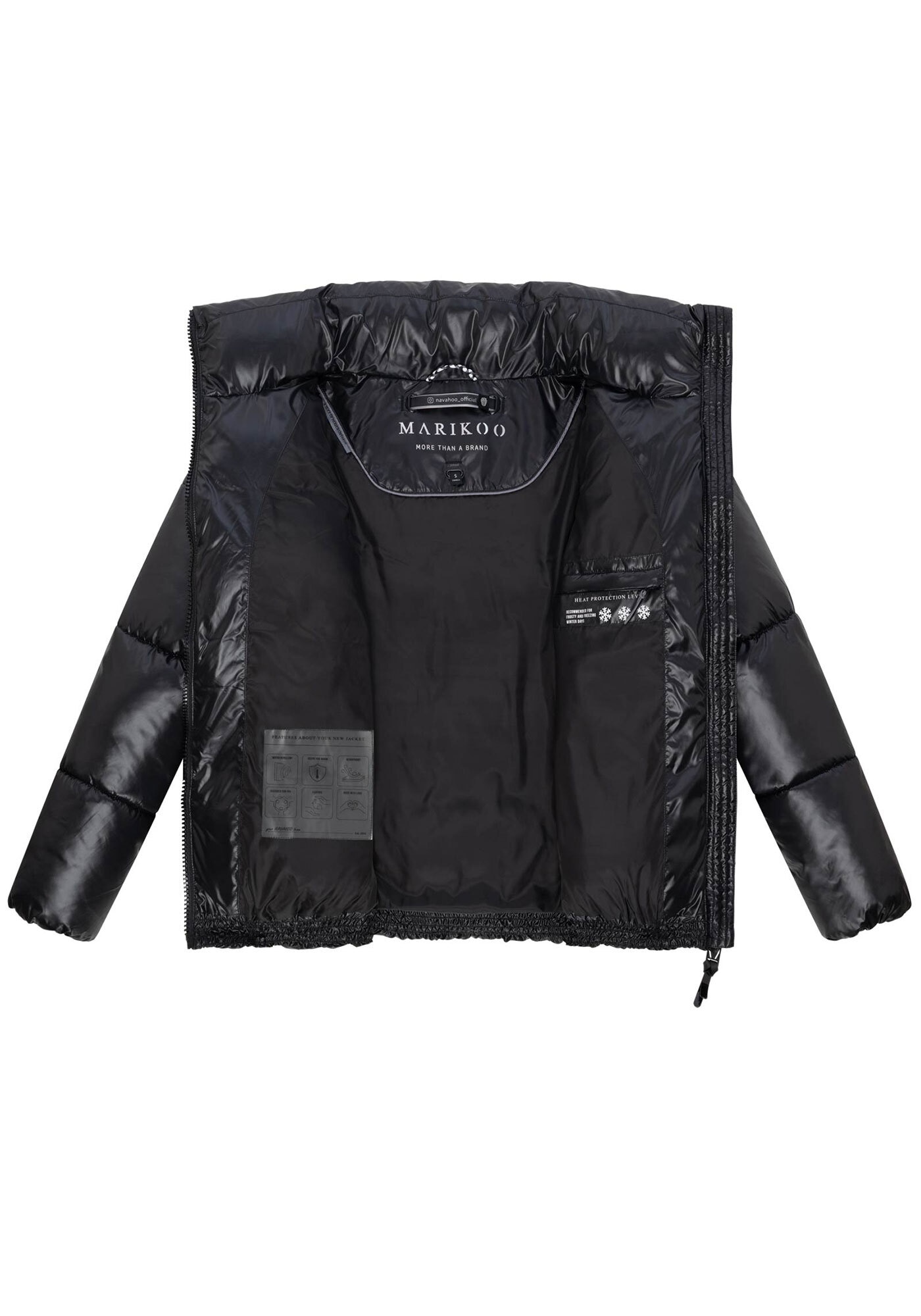 Marikoo Winterjacke »Hazalee«, mit leicht gläzendem Obermaterial und hohem Kragen
