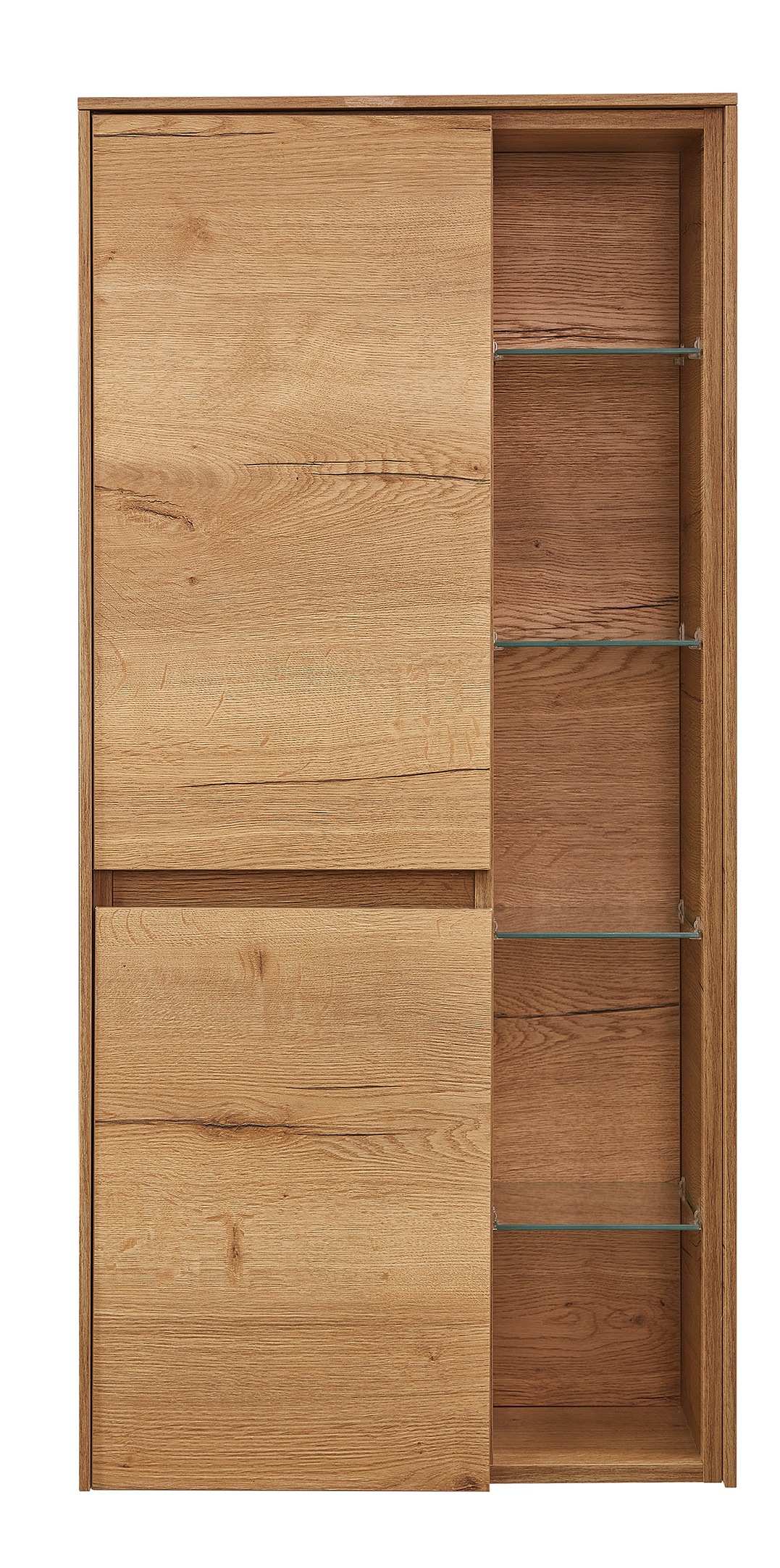 Saphir Midischrank »Serie 6010, 2 Drehtüren und ein offenes Regal« 1 Stk. tlg. 2 Drehtüren, 1 offenes Regal mit 4 Glaseinlegeböden