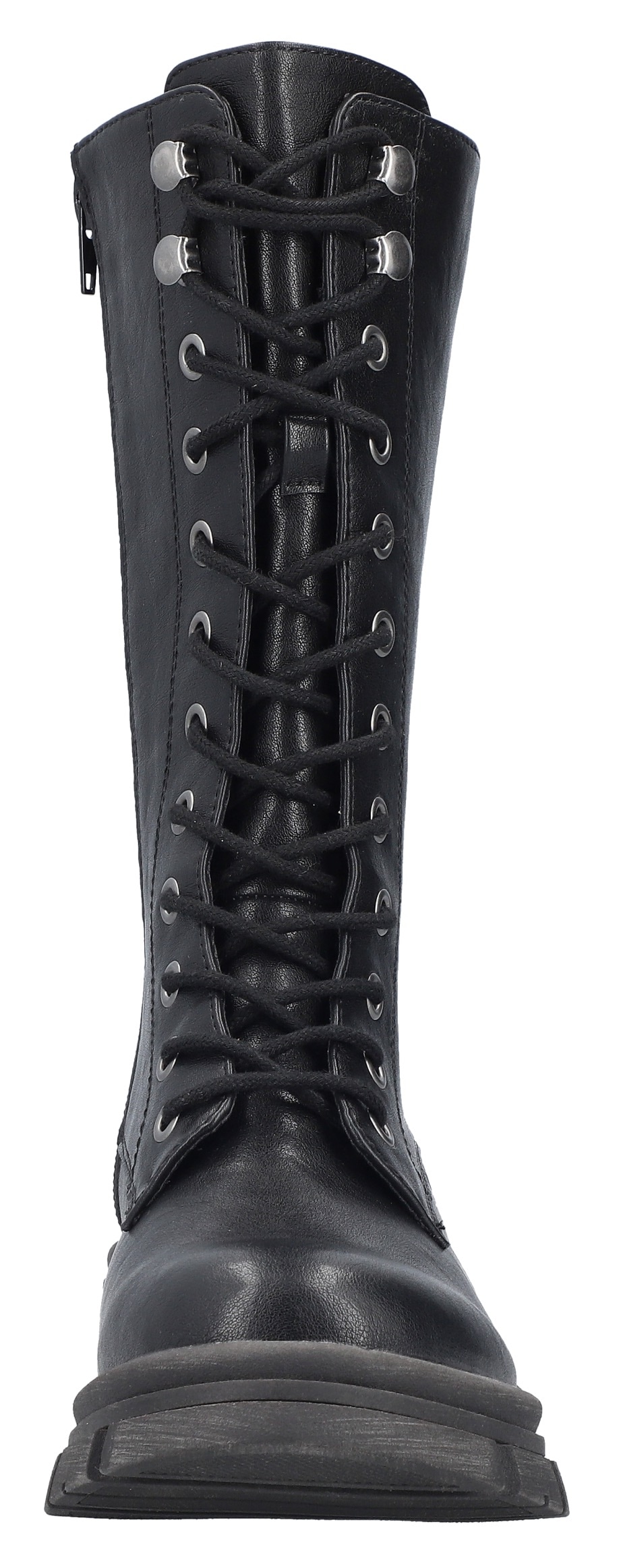 Rieker Schnürstiefel  Schnürboots mit Reißverschluss und robuster Profilsohle