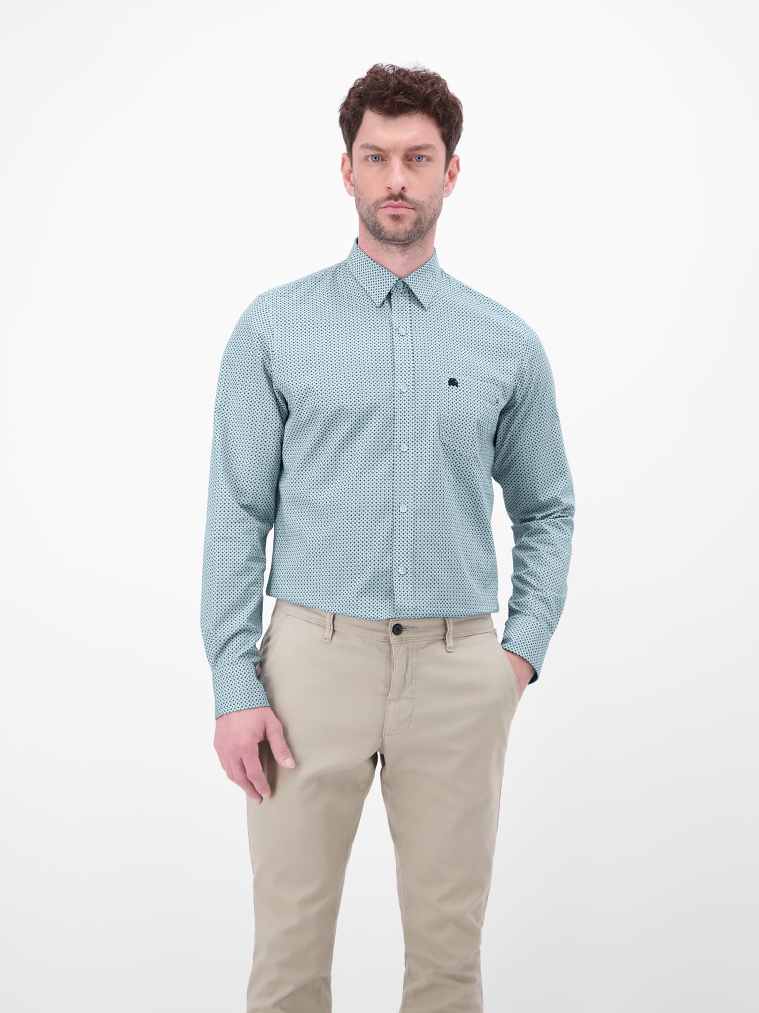 LERROS Langarmhemd mit Minimal-Print