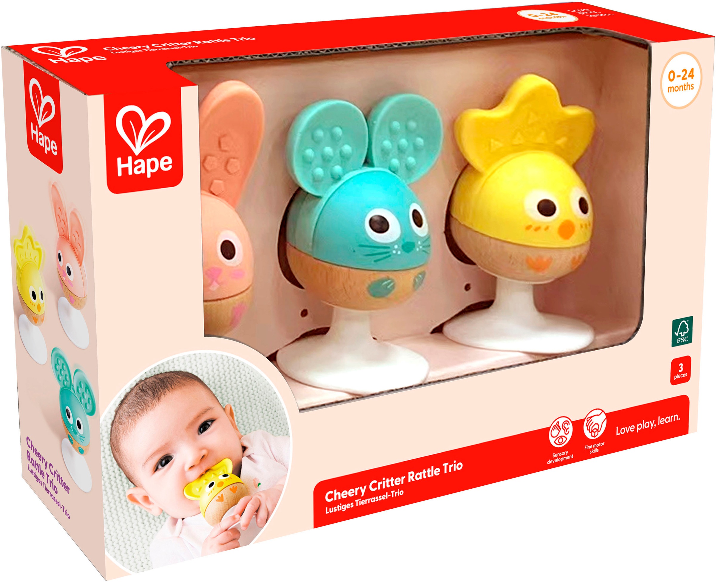 Hape Greifspielzeug »Rassel und Beißring«, (Set)