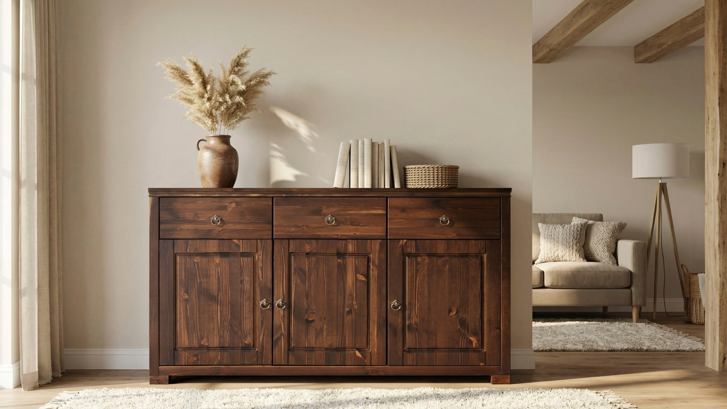 Home affaire Sideboard "Gotland" Kommode, Breite 147 cm, aus massiver Kiefe günstig online kaufen