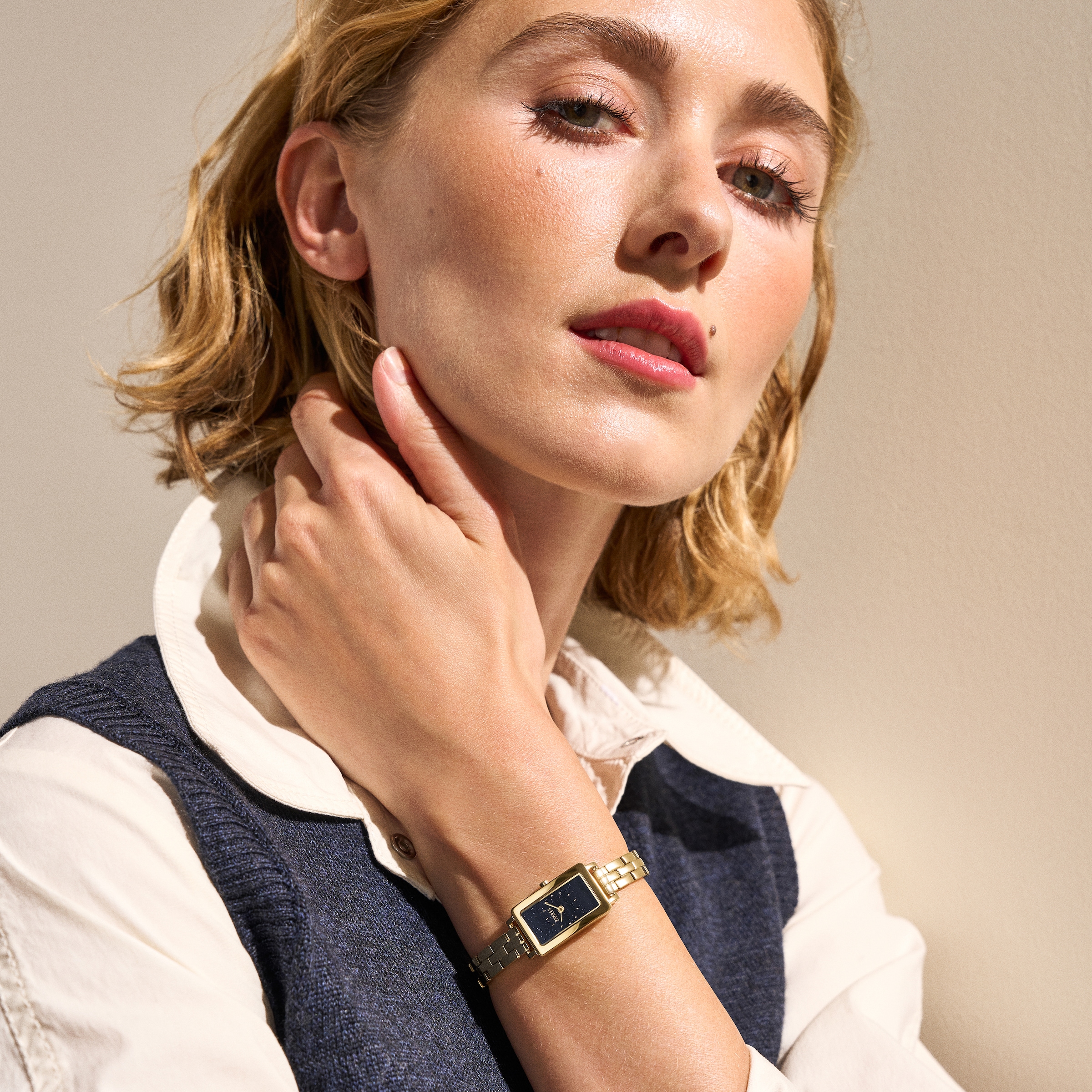 Skagen Quarzuhr »HAGEN MICRO«, Armbanduhr, Damenuhr, Edelstahlarmband, analog