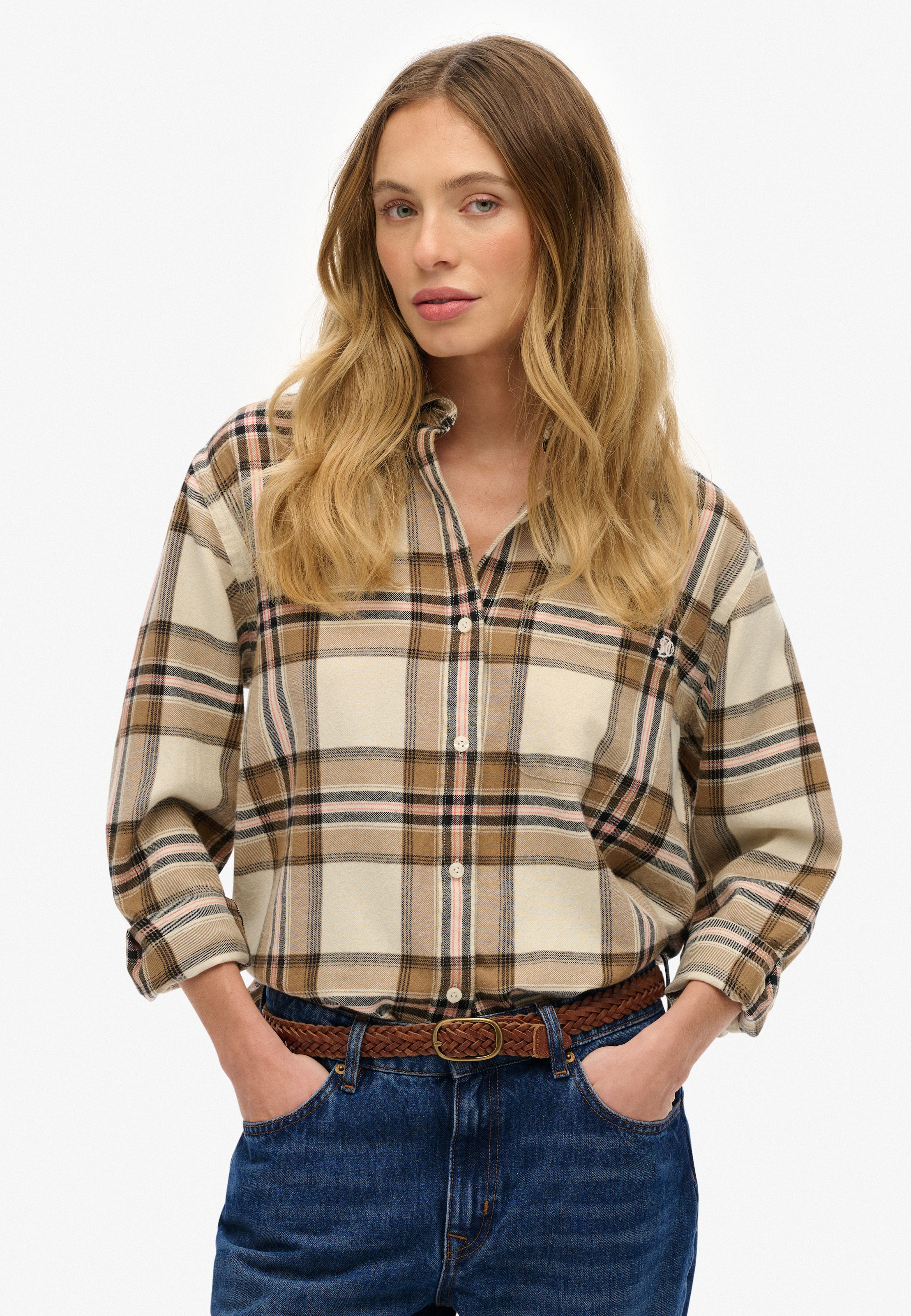 Superdry Karobluse "CHECK FLANNEL BOYFRIEND SHIRT" günstig online kaufen
