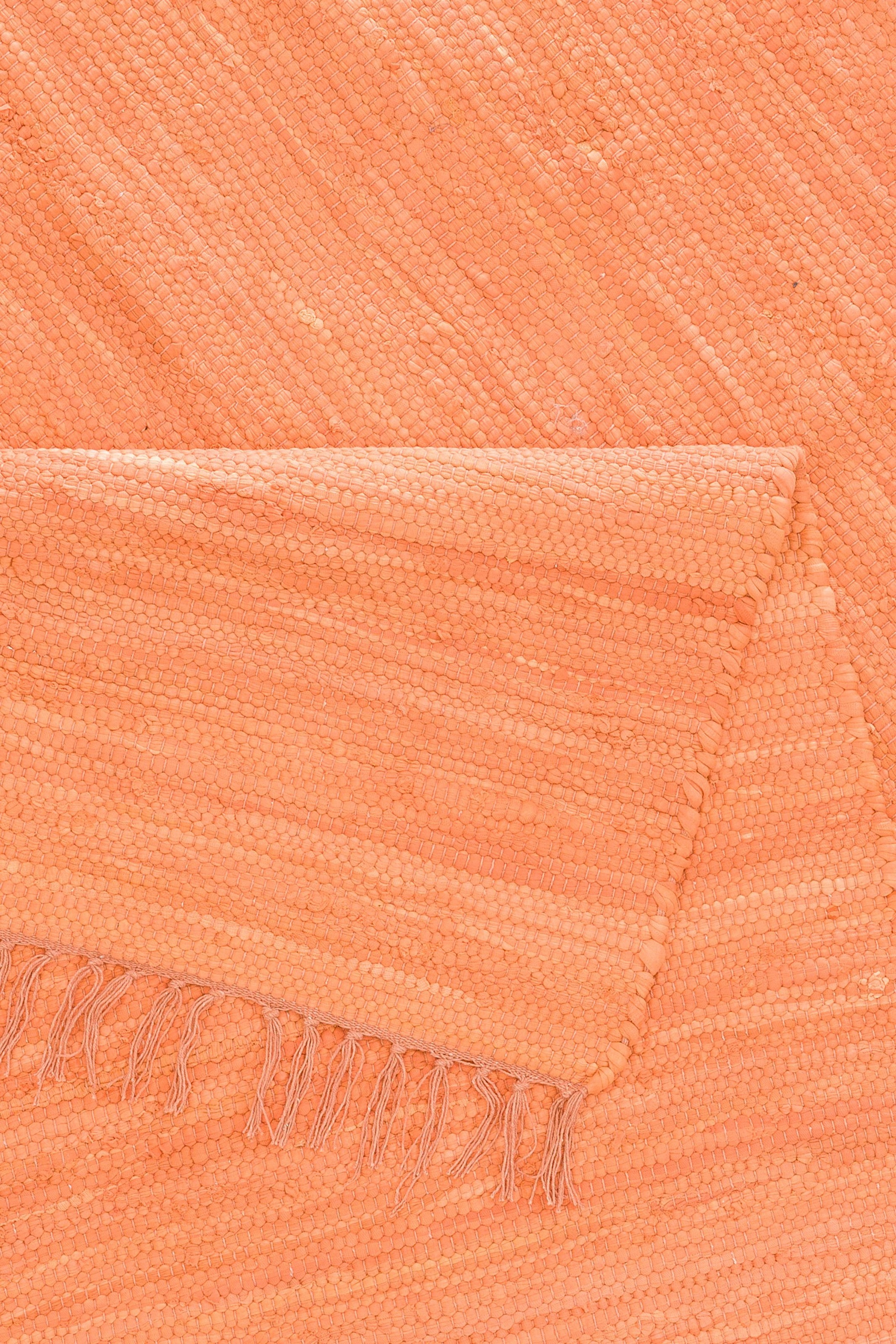 my home Teppich »Paul«, rechteckig, 5 mm Höhe, Wendeteppich, Uni, handgewebt, mit Fransen, reine Baumwolle, Läufer