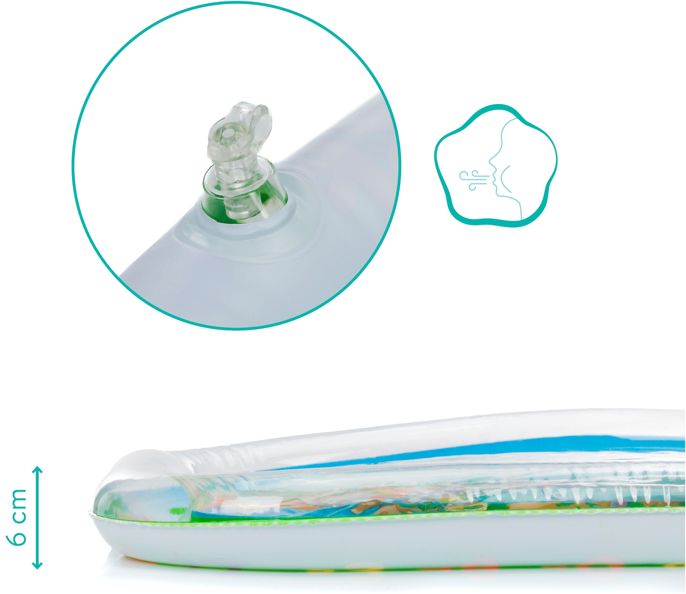 Fillikid Spielmatte »Wasserspielmatte Dino mit Quietsch Knopf«, mit Wasser befüllbare Liegefläche