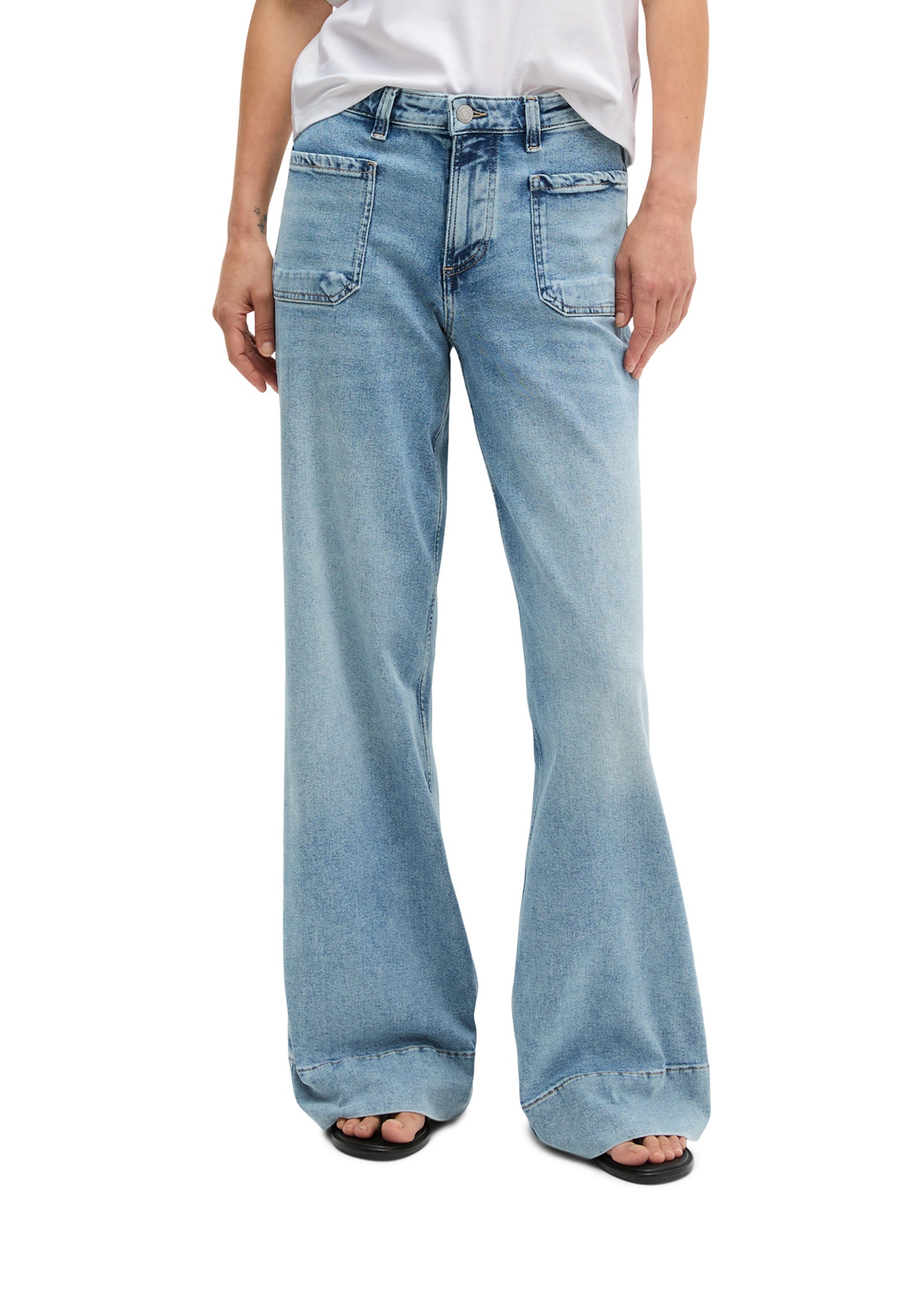 Marc OPolo Weite Jeans "aus Organic-Cotton-Polyester-Stretch"