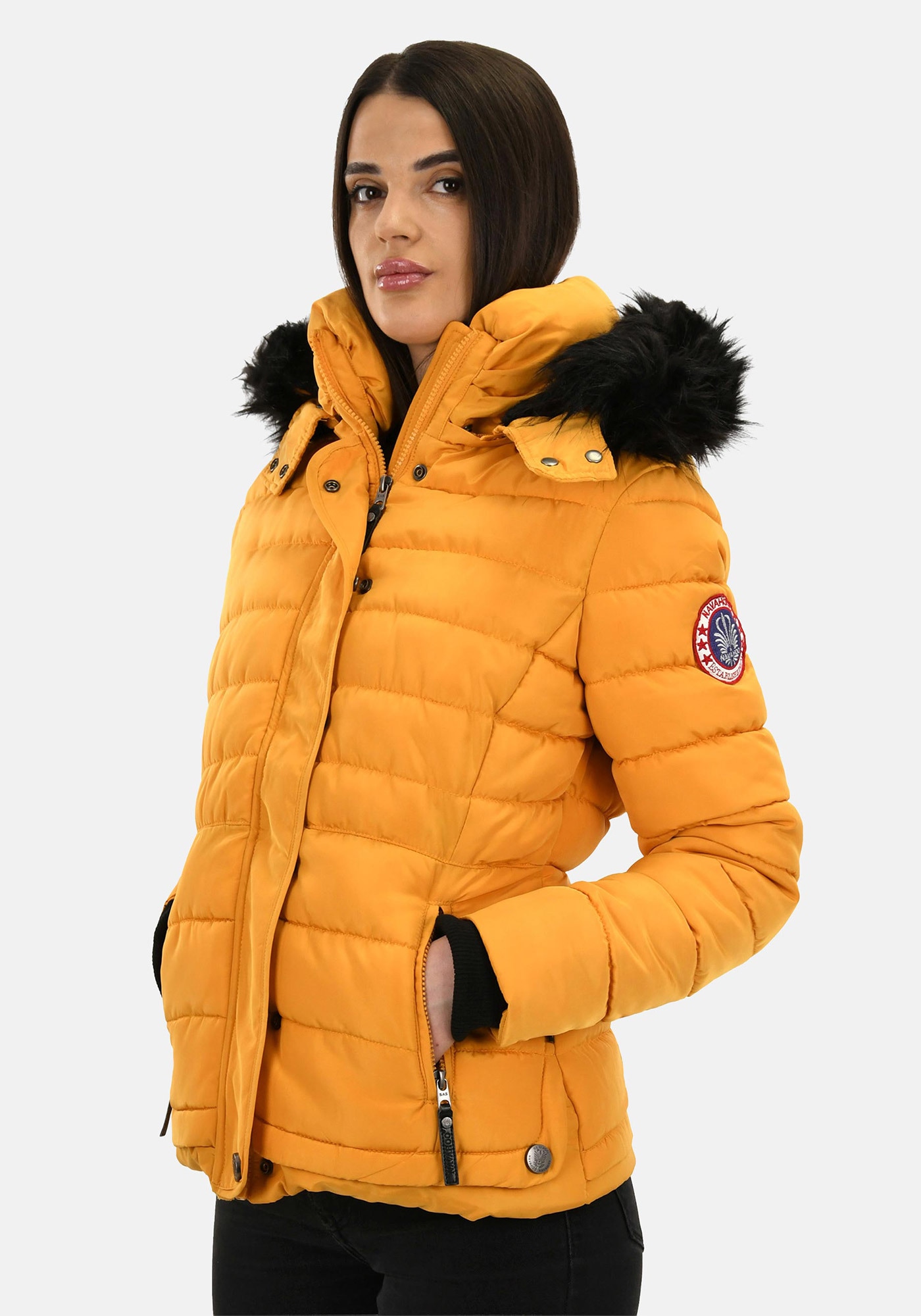 Navahoo Steppjacke »Chloe« hochwertige Winterjacke mit abnehmbarer Kapuze