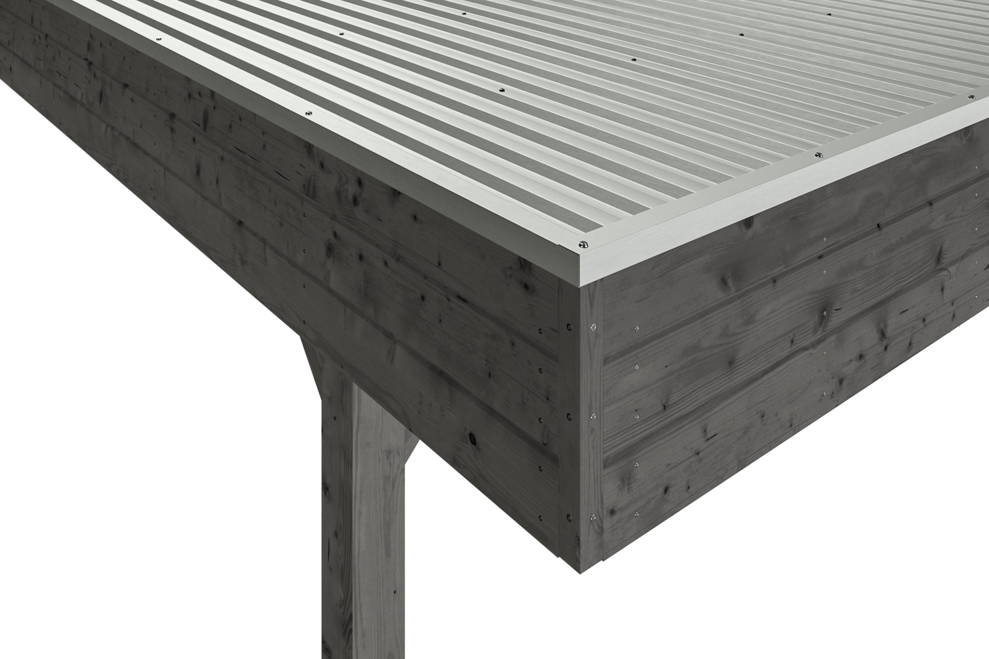 Skanholz Doppelcarport »Friesland Set 14«, Holz, 514 cm, Schiefergrau