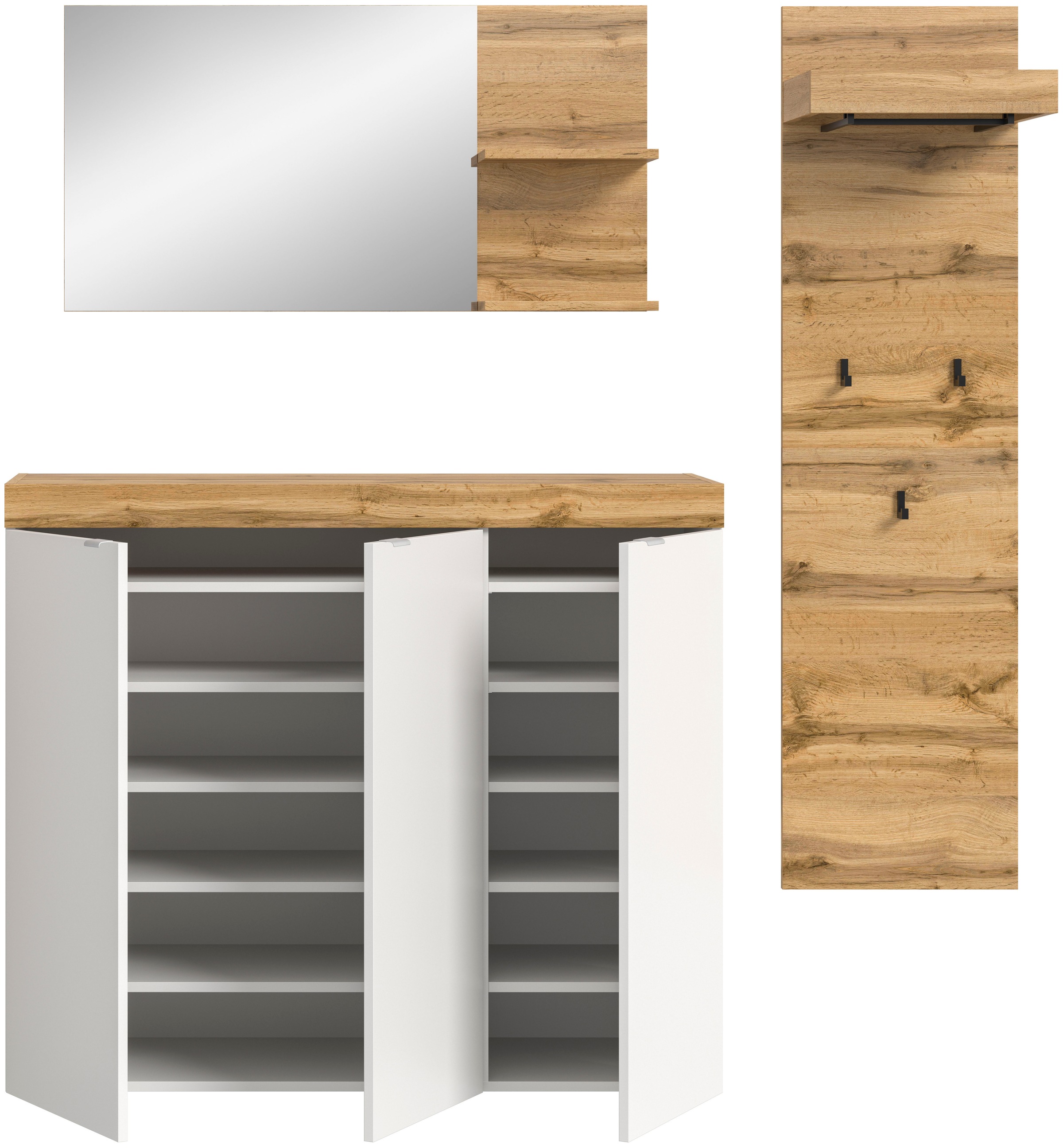 OTTO home Garderoben-Set »MAMBO II, 3-teilig, hängend oder stehend montierbar« 3 Stk. tlg.