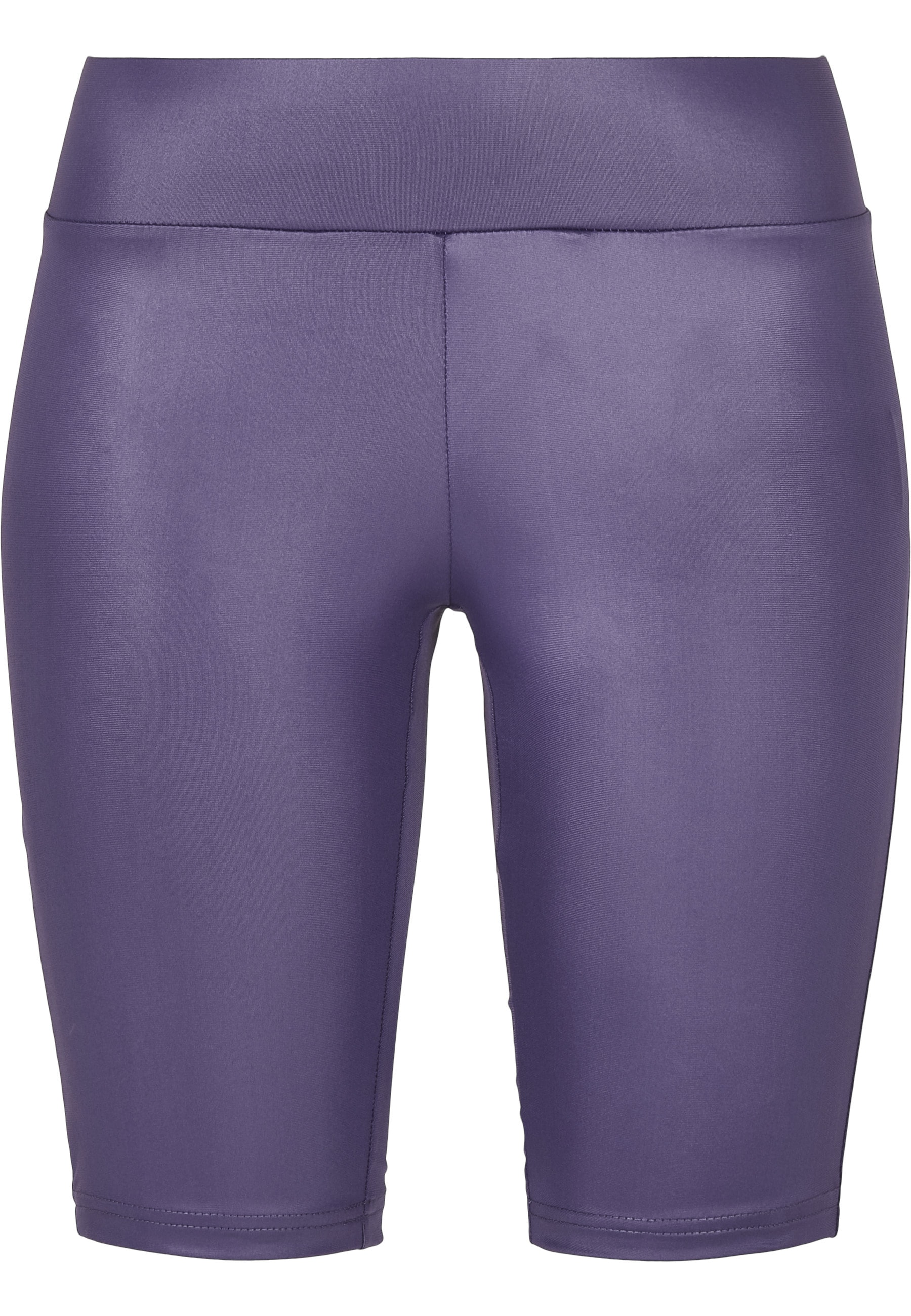URBAN CLASSICS Stoffhose "Urban Classics Damen Ladies Synthetic Leather Cycle Shorts"