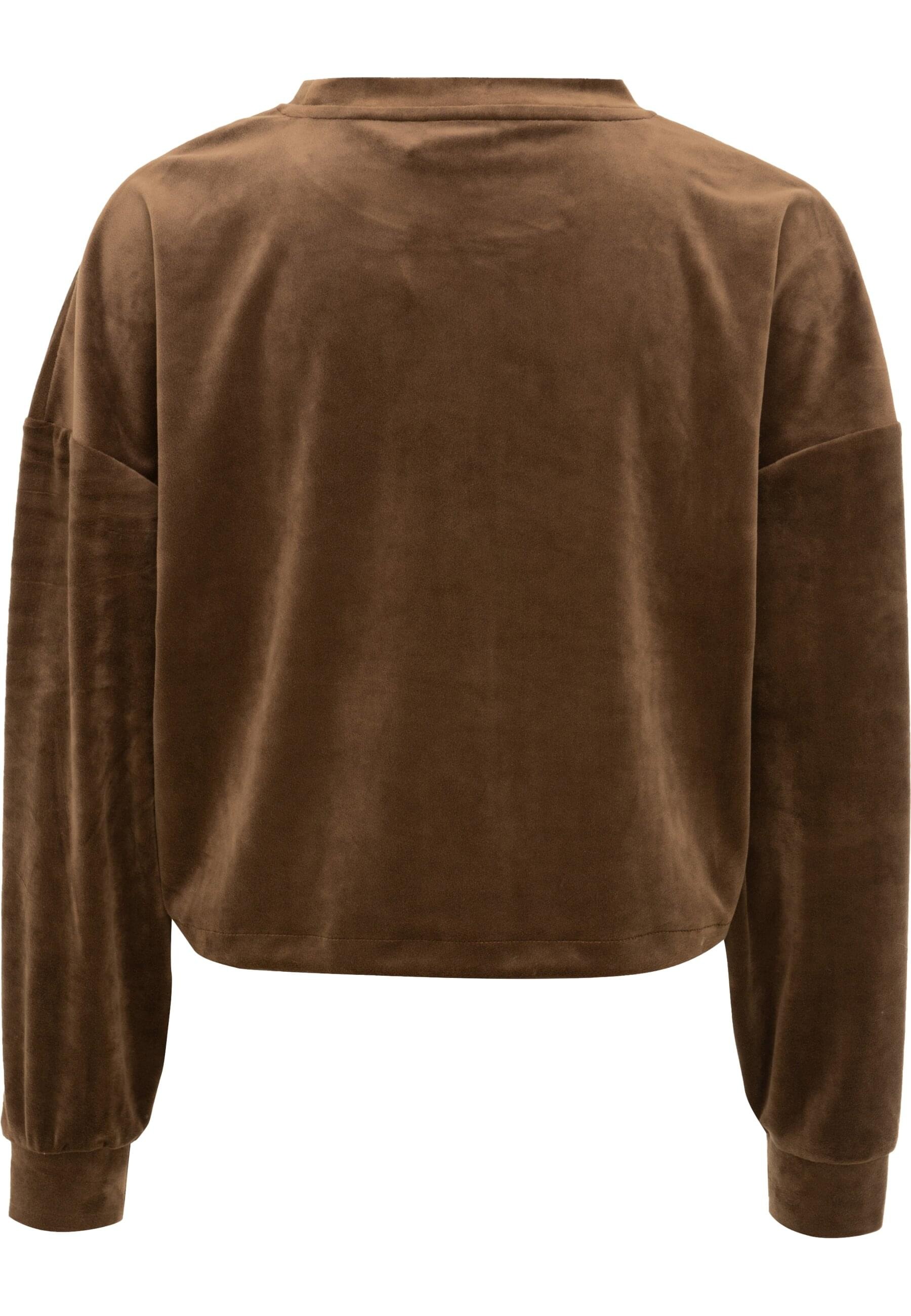Karl Kani Sweater »Karl Kani Damen KW214-045-1 Signature Velvet Crop Crew brown«, (1 tlg.)