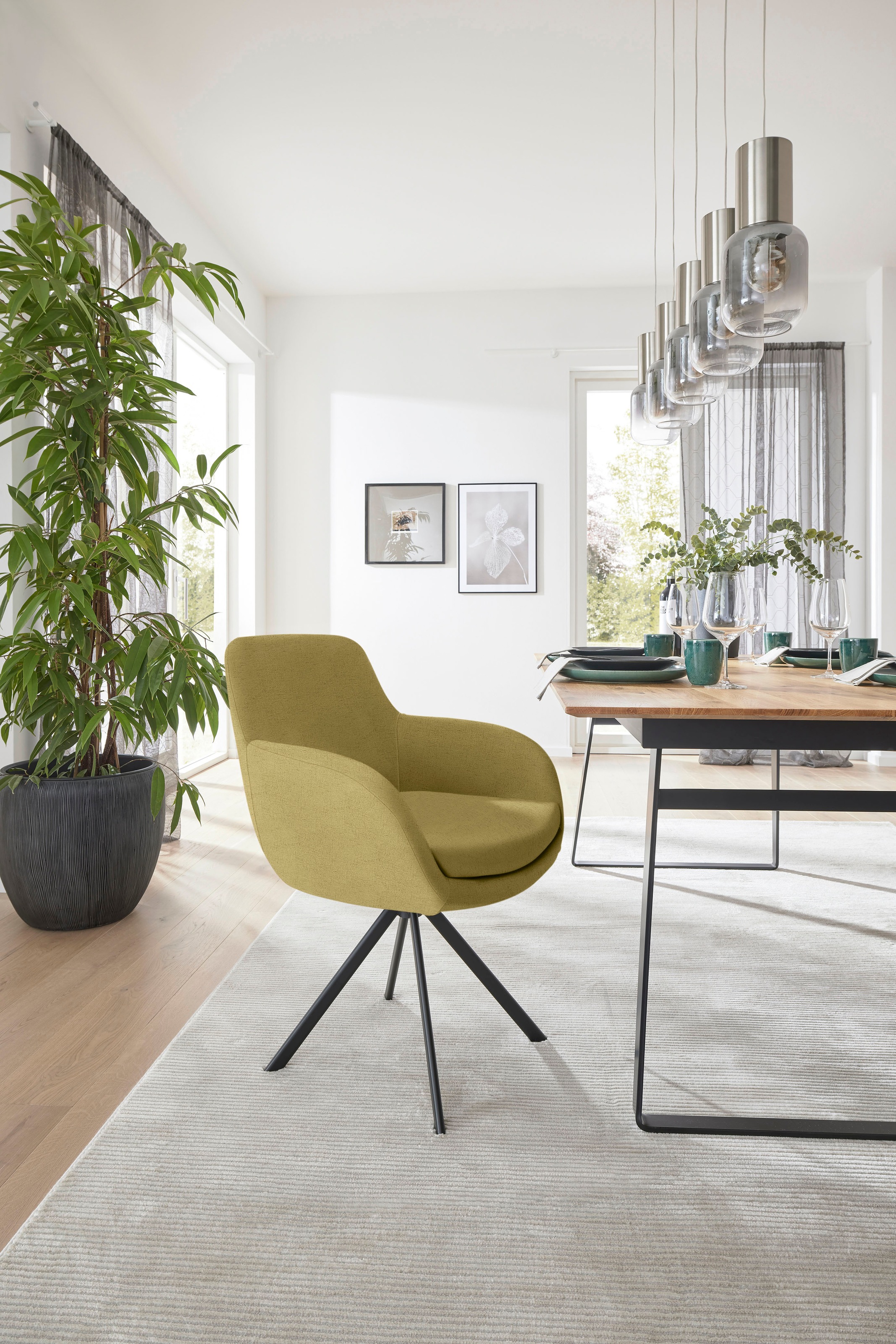 Musterring Esszimmerstuhl "Tavia" (Set) 2 Stk.Stativgestell Eisen schwarz, günstig online kaufen