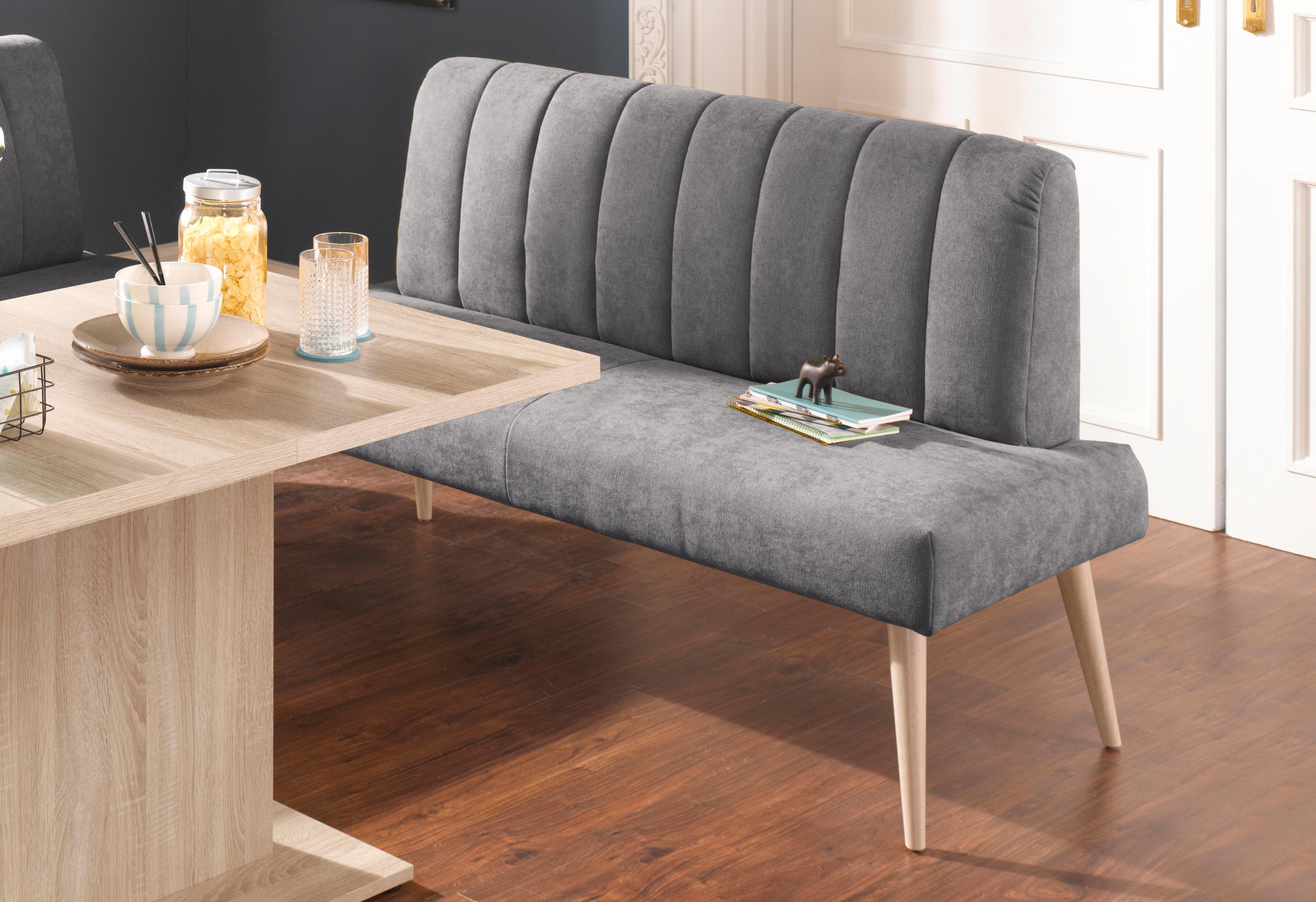 exxpo - sofa fashion "Costa, moderne Rückensteppung, bequem und elegant, hoher Holzfuß" hochwertige Detailverarbeitung, Frei im Raum stellbar