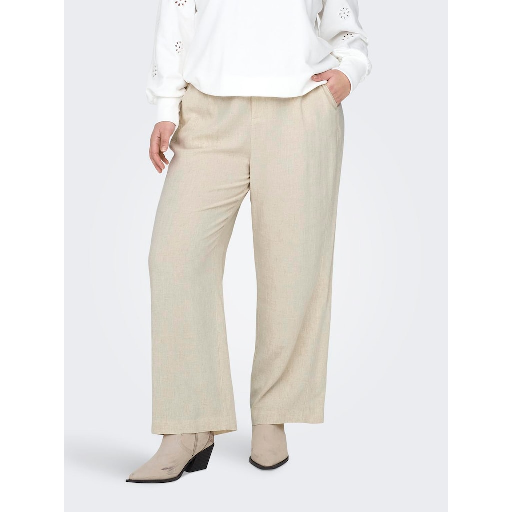 ONLY CARMAKOMA Anzughose »CARAGNES MW LINEN BL MEL PANT TLR«