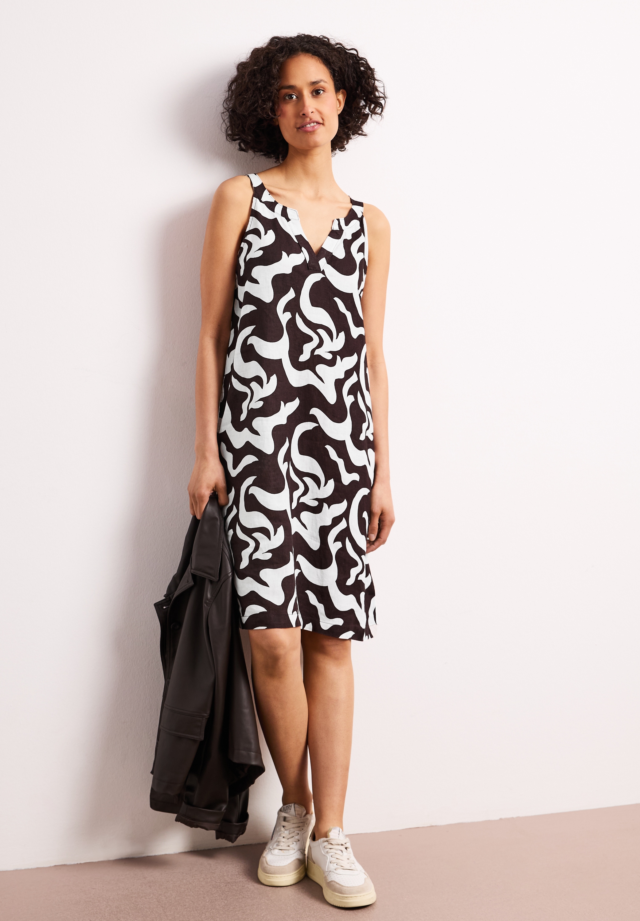 STREET ONE Midikleid Ohne Taschen aus Leinen