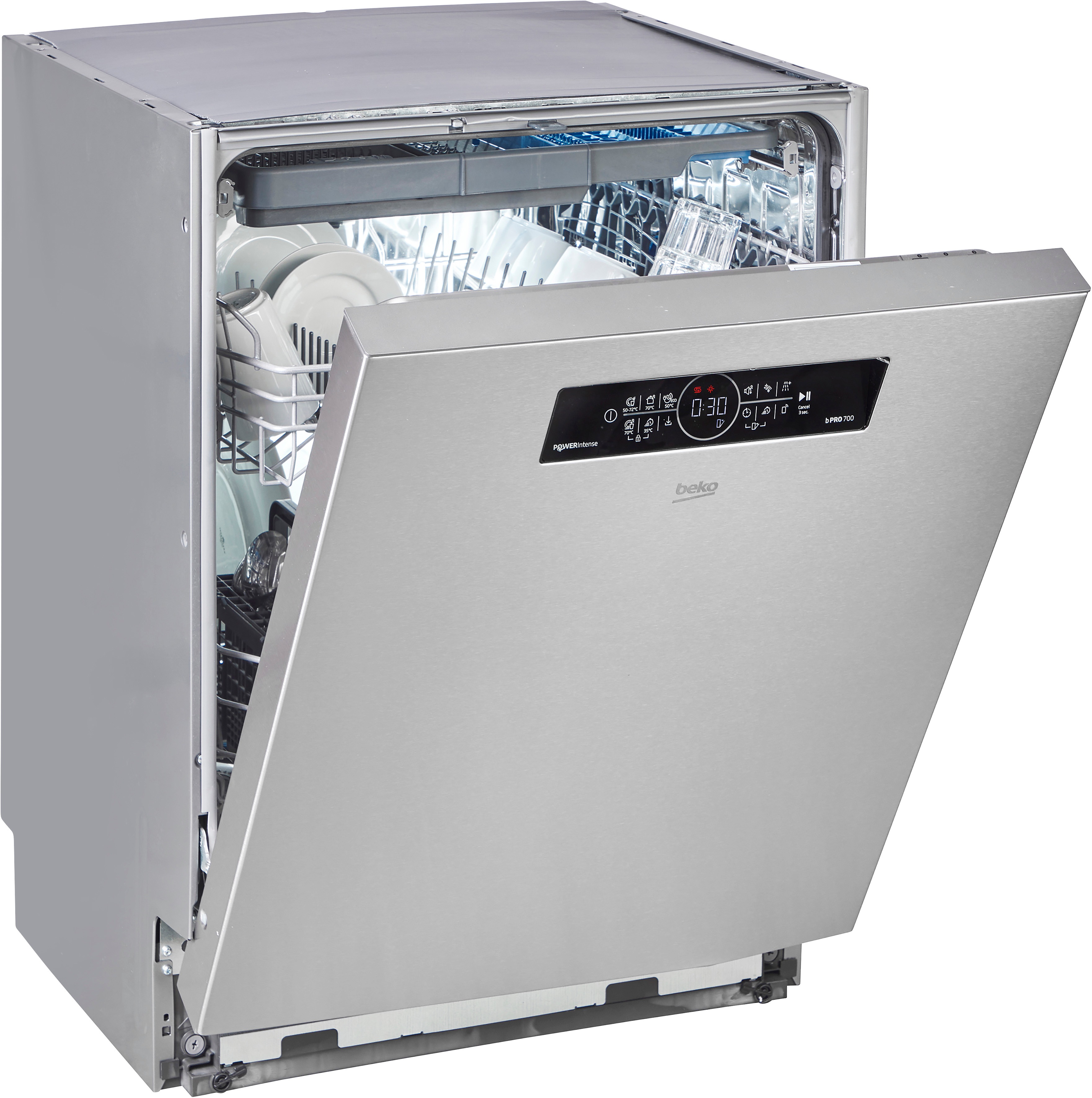 Thumbnail - BEKO Unterbaugeschirrspüler "BDDN36462XP" 8,5 l 14 tlg. Maßgedecke Die PowerIntense-Technologie sorgt für herausragende ...