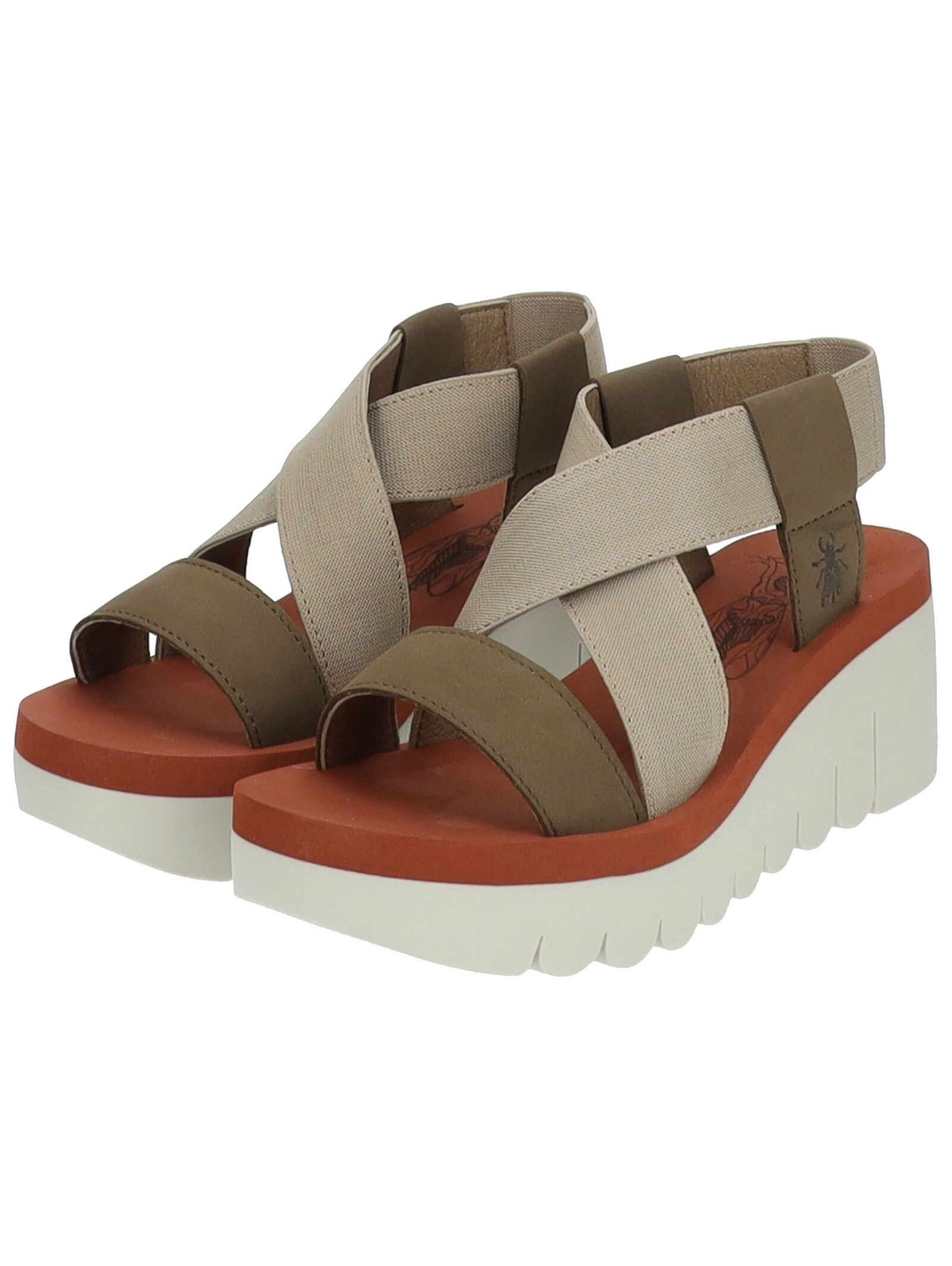 Riemchensandale FLY LONDON "Fly London Sandalen Leder", Damen, Gr. 40, bunt (mehrfarbig), Leder, Schuhe Riemchensandale 3
