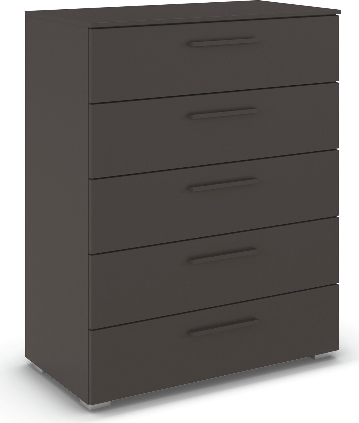 rauch Schubkastenkommode "Highboard Sideboard Kommode MONTCLAR Frontauswahl Dekor/Hochglanz/Glas" in 2 Breiten: 40 oder 80 cm / Höhe 100 cm, inkl. Soft-Close-Funktion, mit 5 geräumigen Schubladen, viele Griffvarianten MADE IN GERMANY