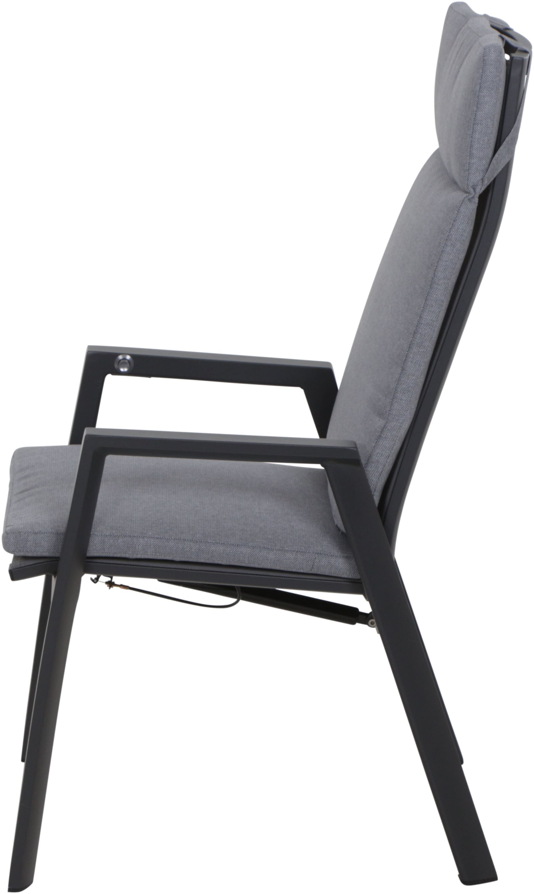 Siena Garden Gartensessel »VALENCIA Move Sessel matt anthrazit« Gestell aus Aluminium, Ranotex® Gewebe dunkelgrau, inkl. Kissen