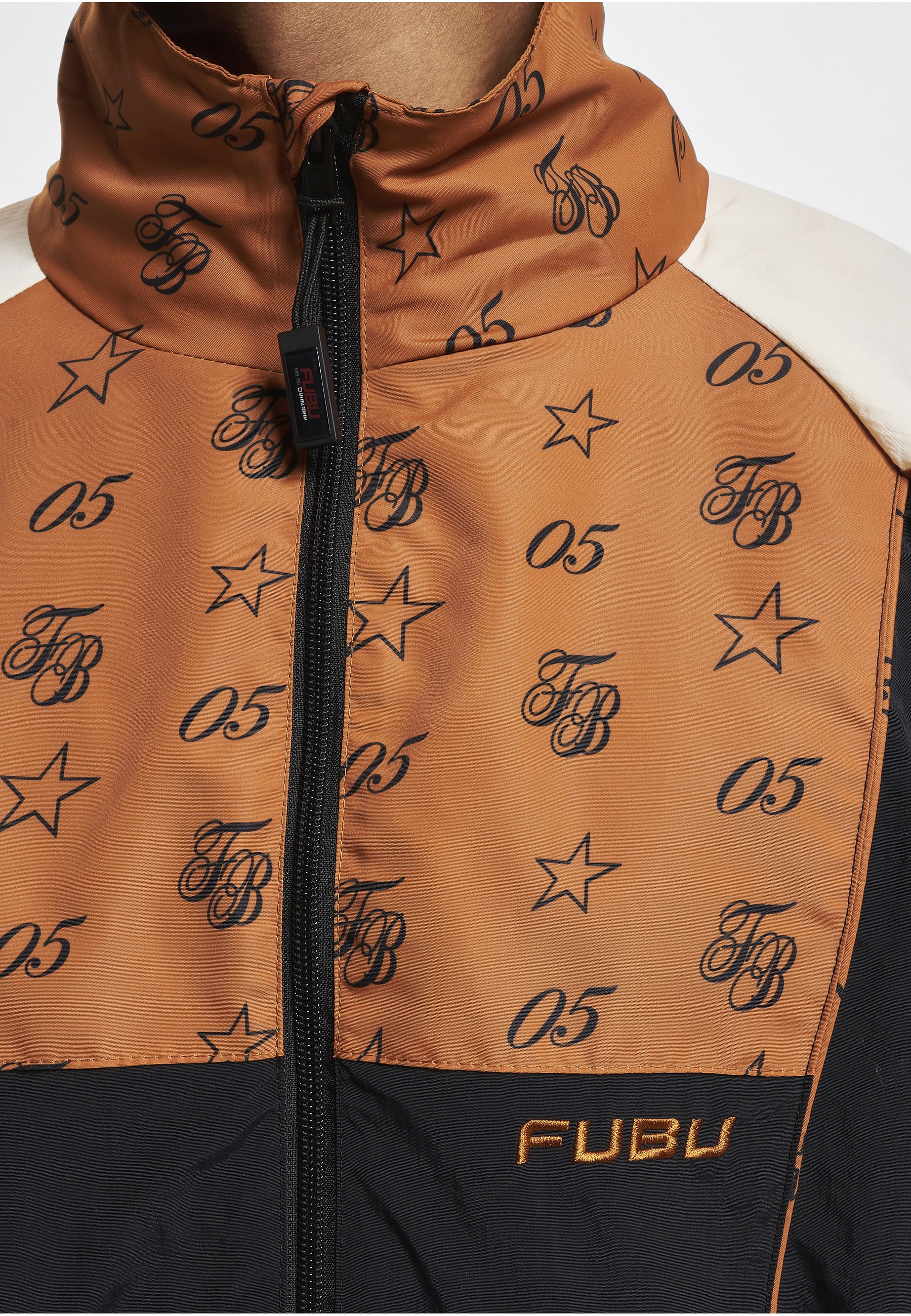 Fubu Trainingsjacke »Fubu Herren FM234-013-2 FUBU FB Initials Aop Block Track Jacket« 1 Stk. tlg. ohne Kapuze