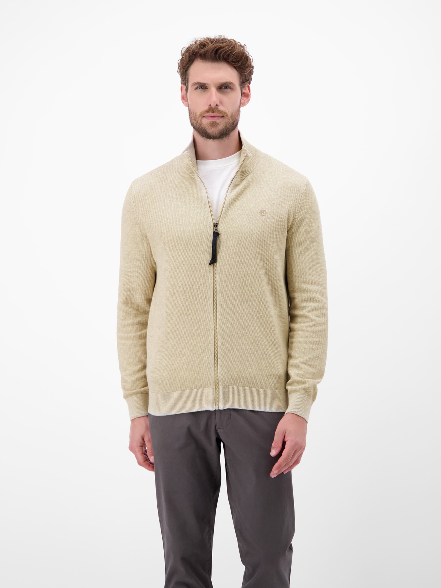 LERROS Strickjacke »LERROS Melange-Strickjacke für Herren«