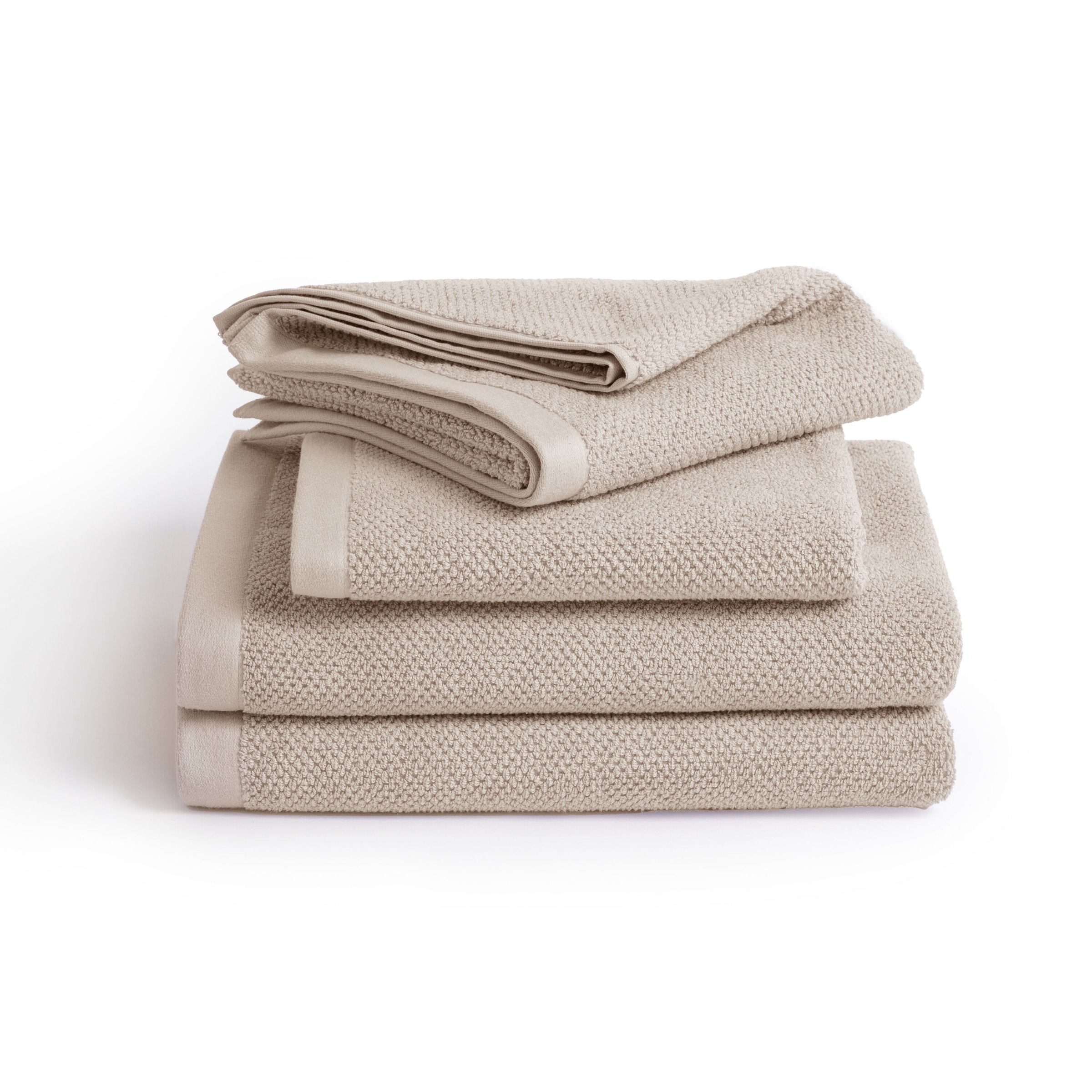 herzbach home Handtuch Set »Spa« 4 Jersey 4er Set, 525g/m², Premium-Qualität, 100% Baumwolle, einfarbig
