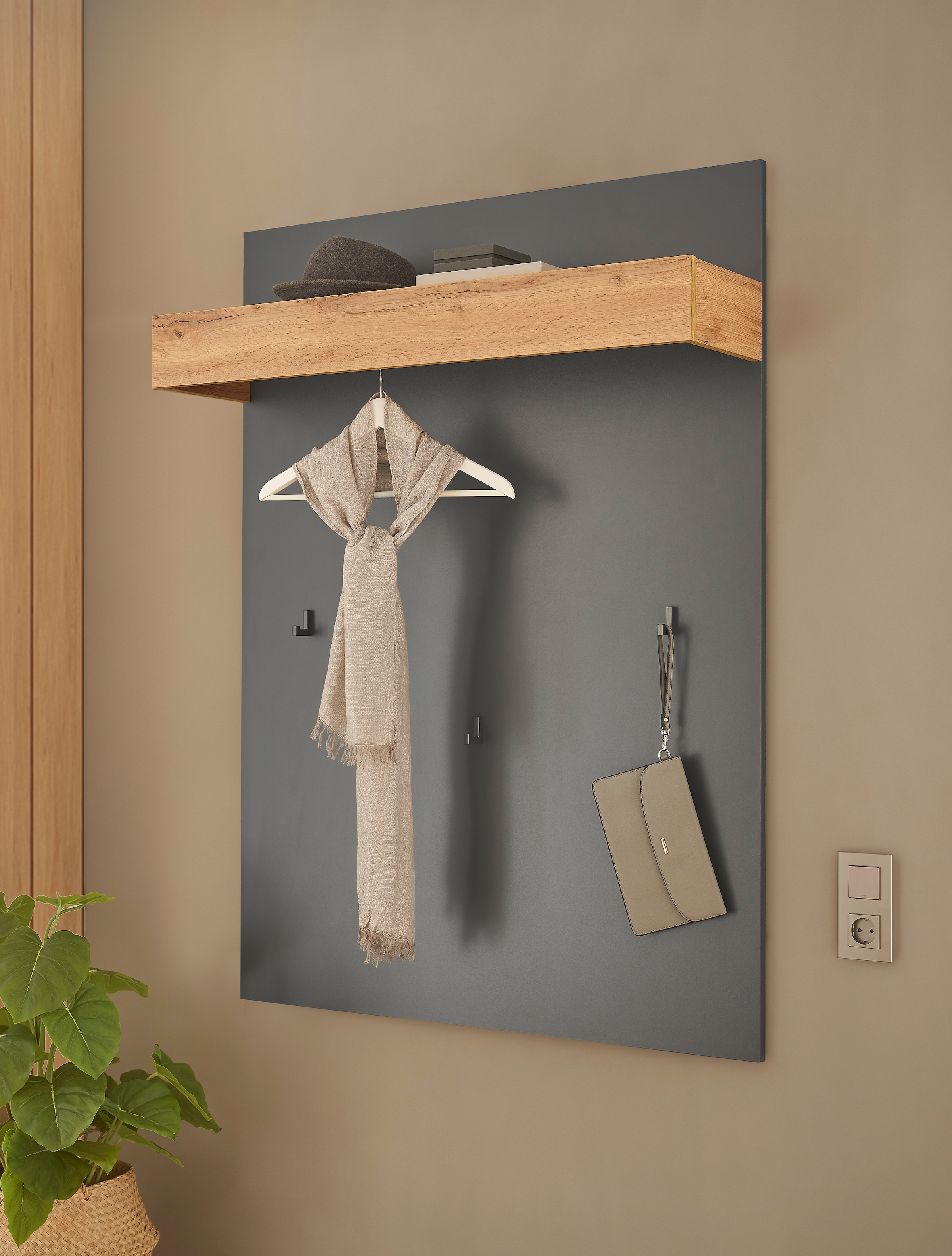 INOSIGN Garderobenpaneel "GiRON/CiTY, Wandregal in vier Farben, Flurgardero günstig online kaufen