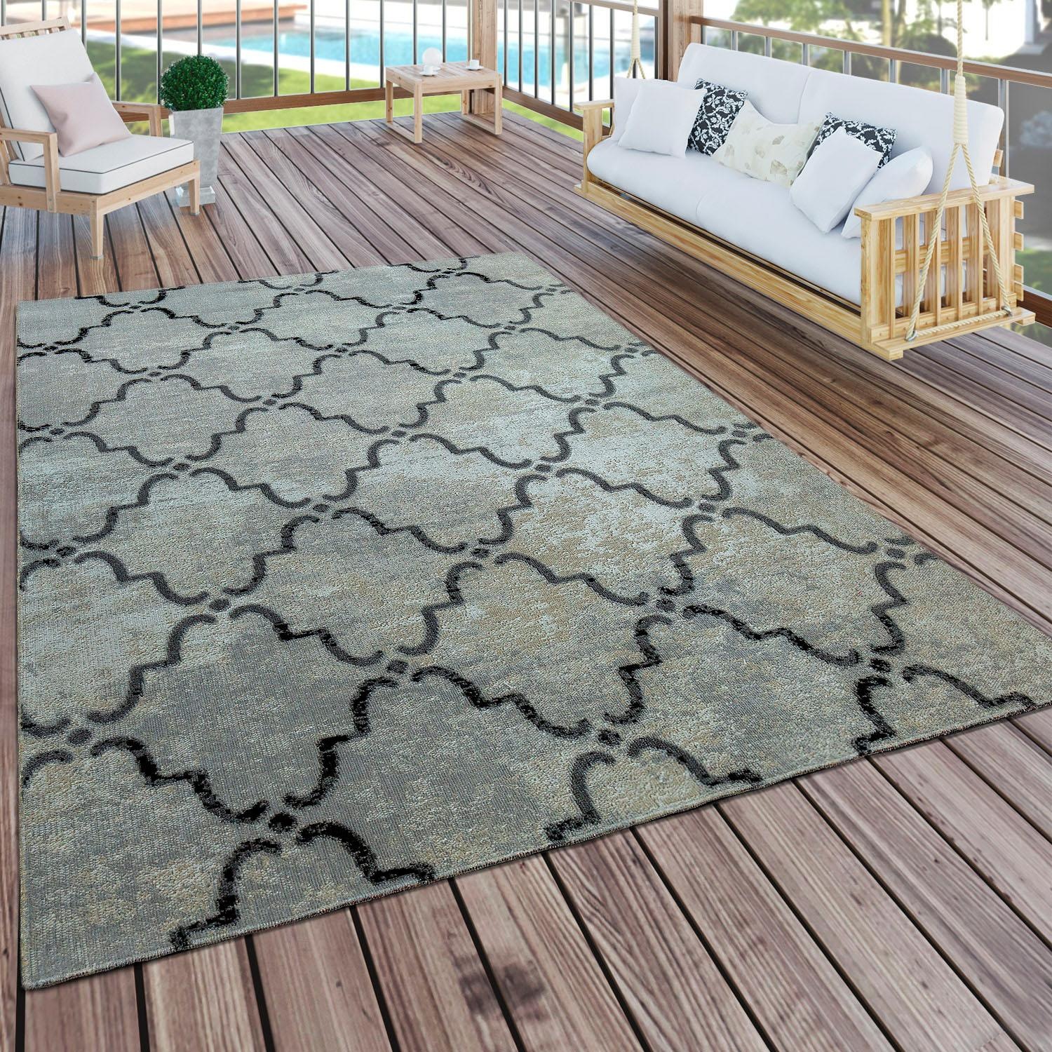 Paco Home Teppich »Artigo 411«, Design, Vintage | BAUR In- geeignet und rechteckig, Outdoor Kurzflor