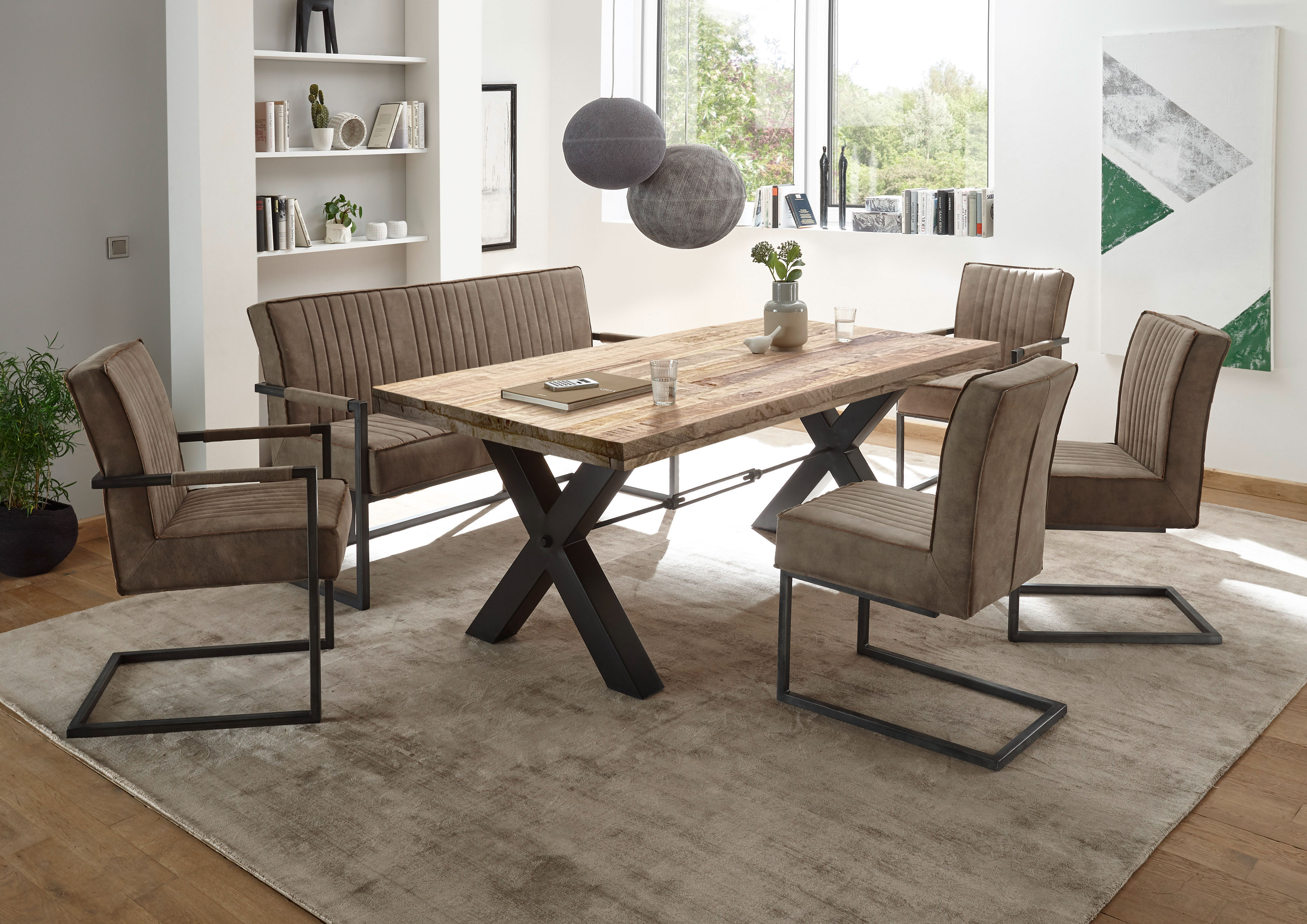 Thumbnail - Stolkom Freischwinger "Linda" (Set) 2 Stk.Federkern im Sitz