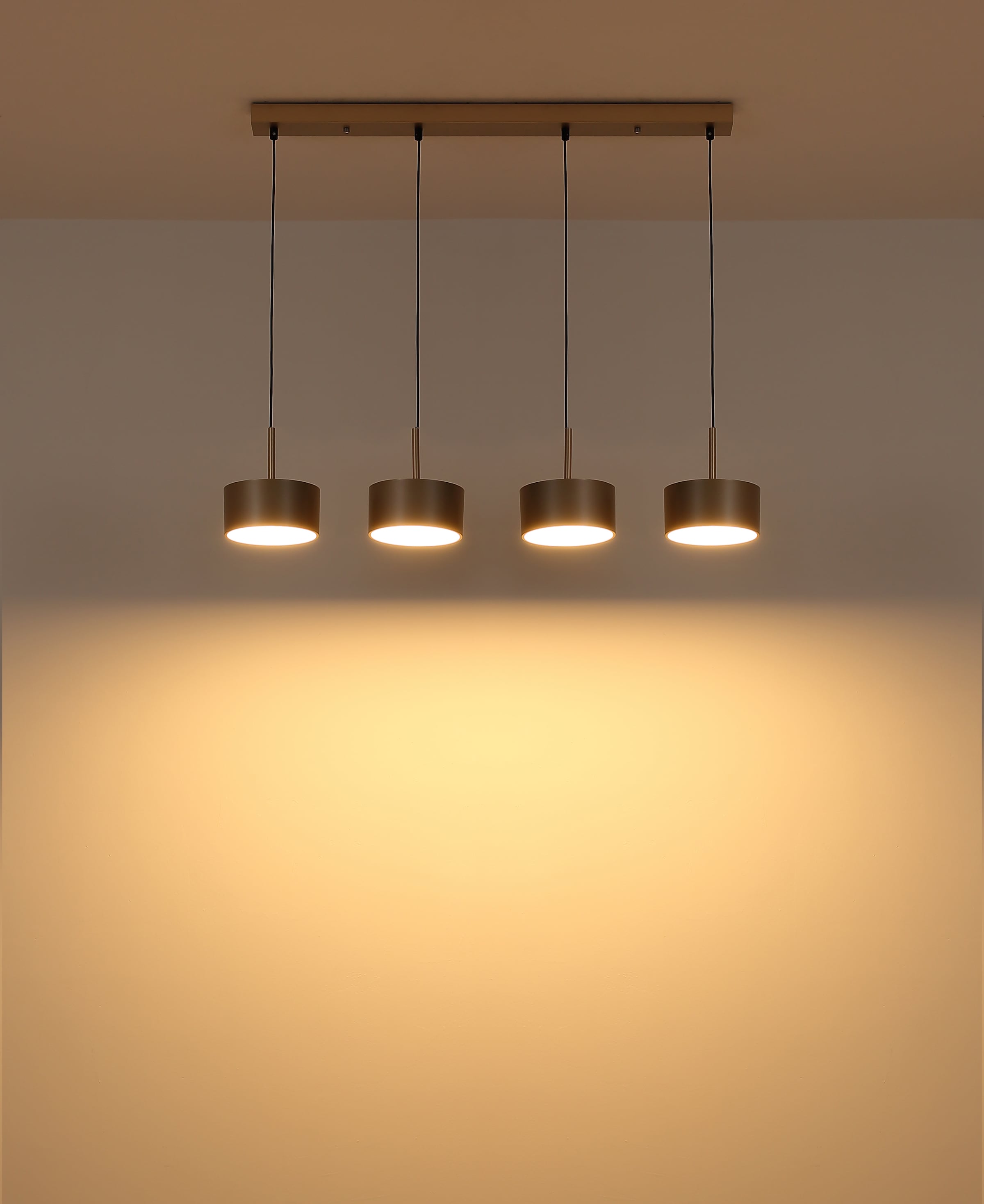 GLOBO LIGHTING Hängeleuchte »RAYMOND« LED-Modul 1 Stk. Warmweiß Schwarz, Anthrazit/Champagner, Opal, höhenkürzbar, LED 40W