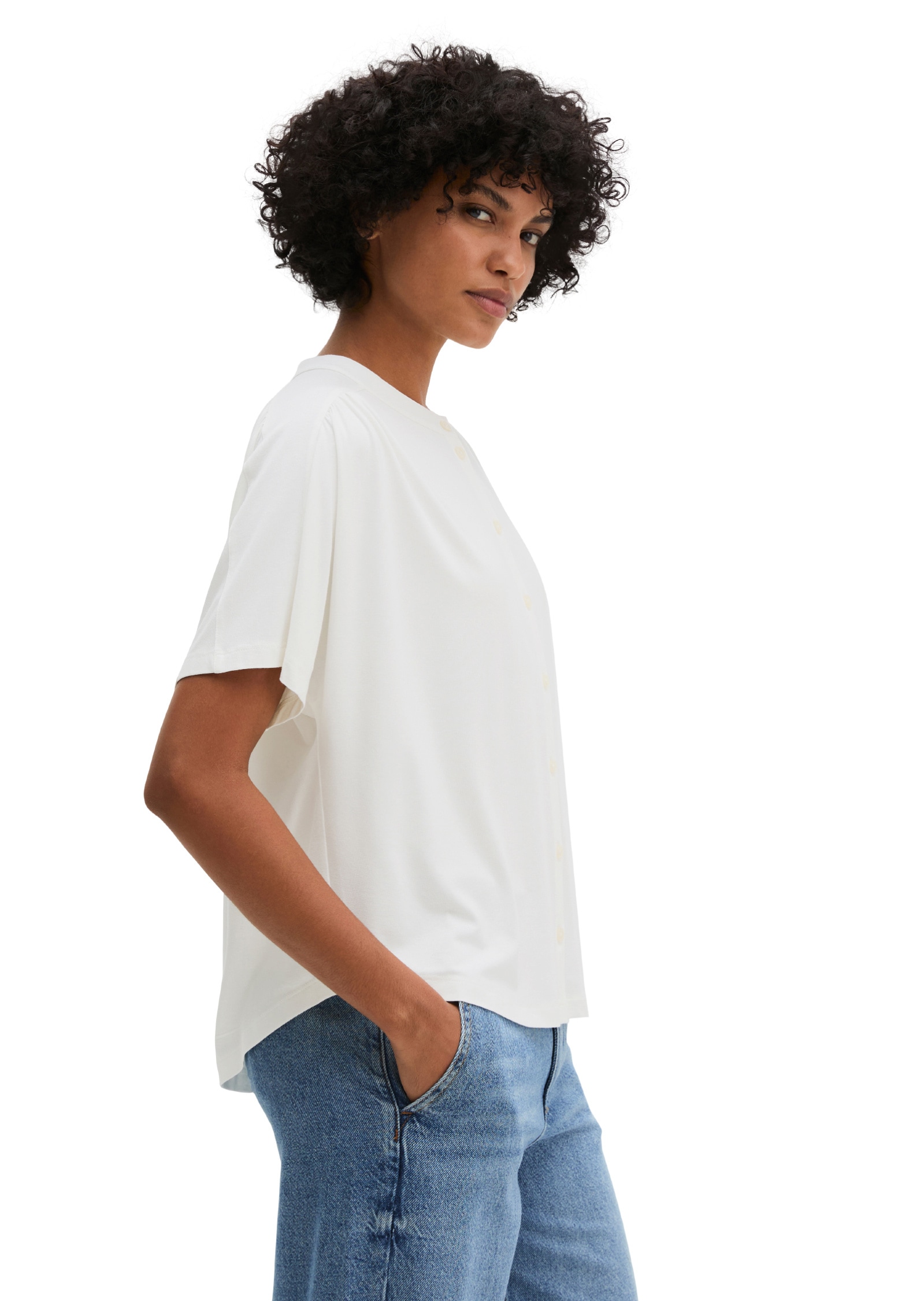 Marc O'Polo Kurzarmshirt »aus LENZING™ ECOVERO™«