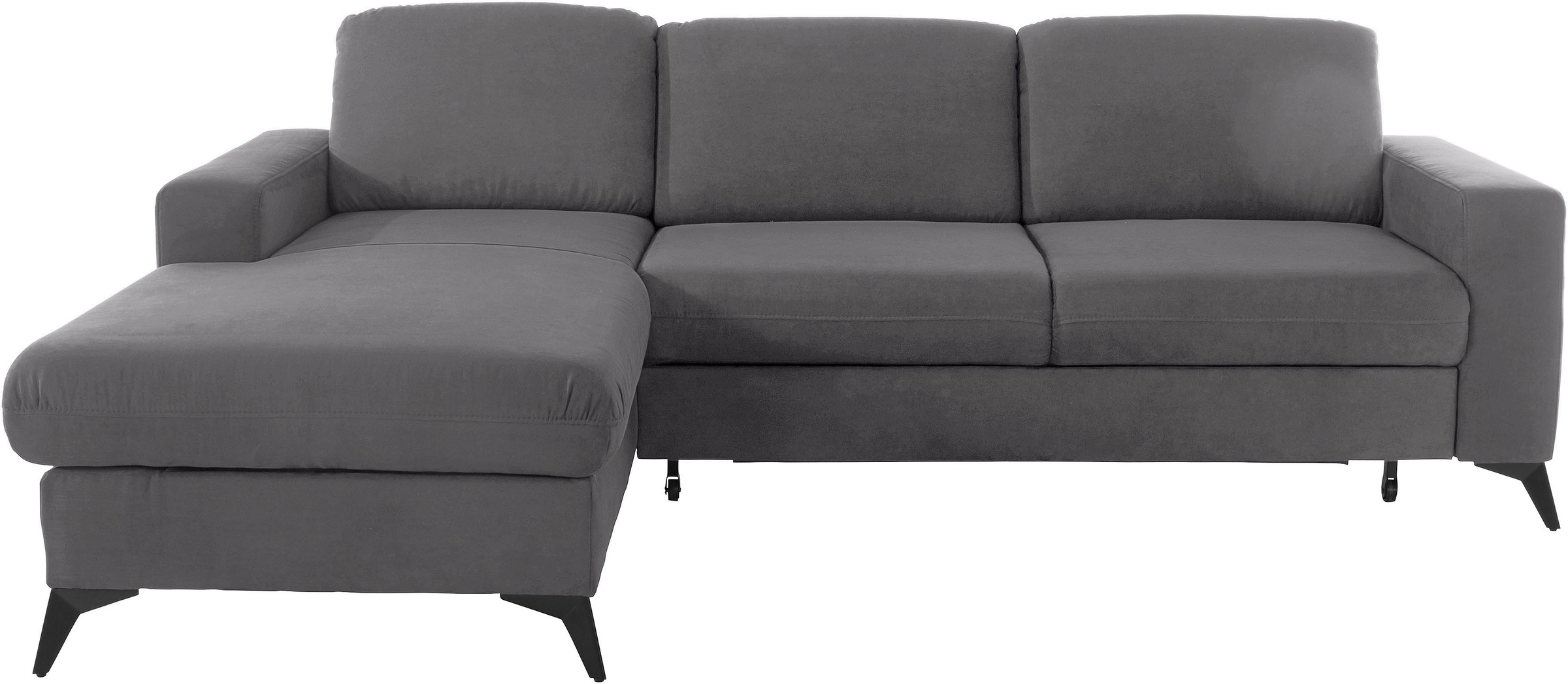 Places of Style Ecksofa »Lolland L-Form«, Wahlweise mit Bettfunktion und Bettkasten, Federkern