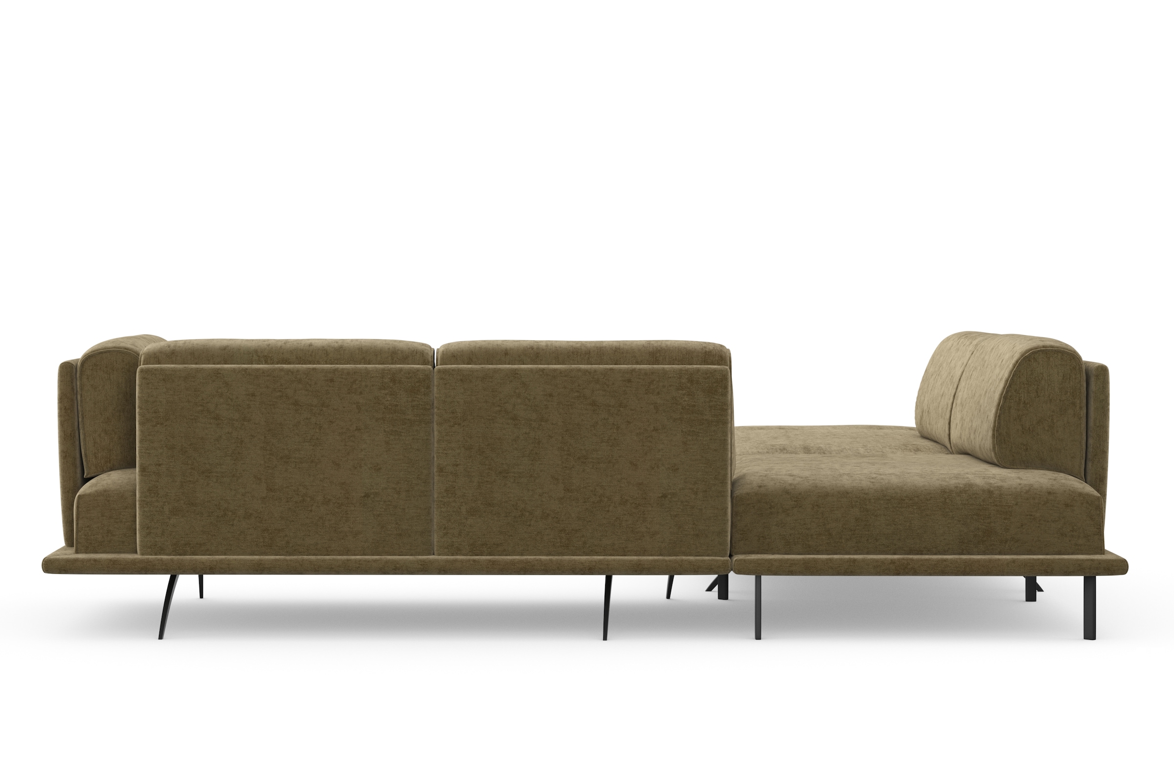 machalke® Ecksofa »benito, L-Form«, mit bezogenem Sockel